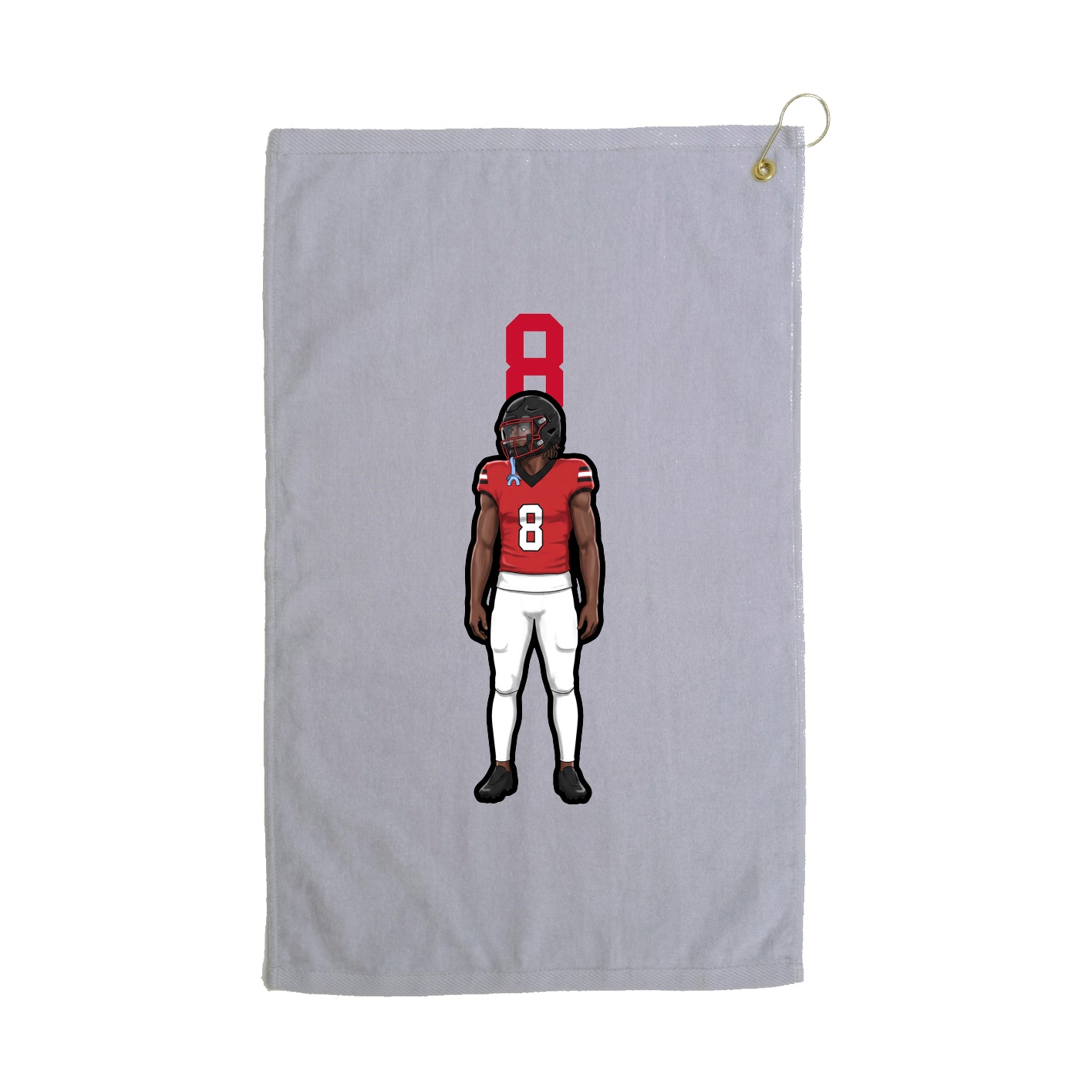 Golf Towel — Number Top in Grey