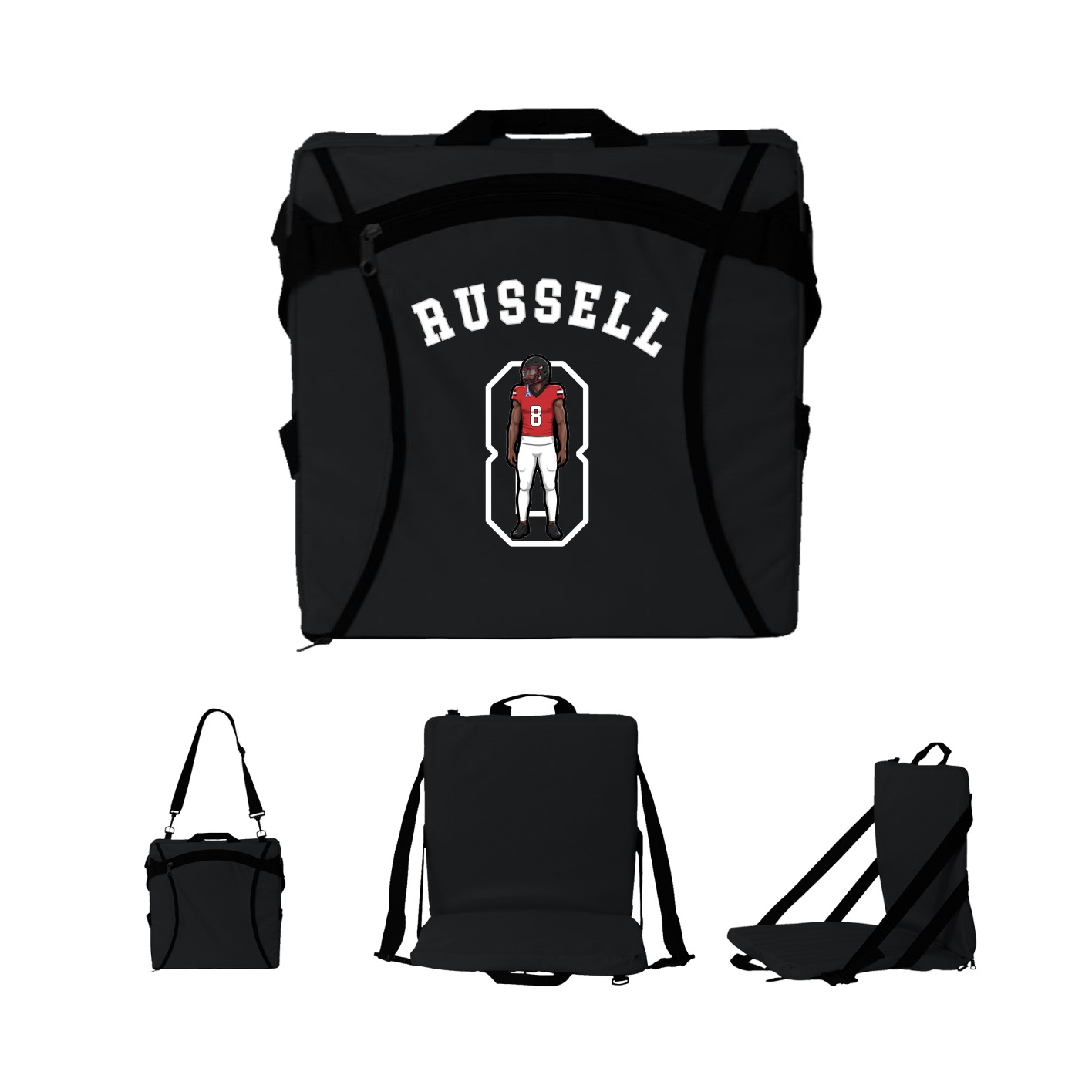Folding Stadium Seat — Shirsey Arch in Black