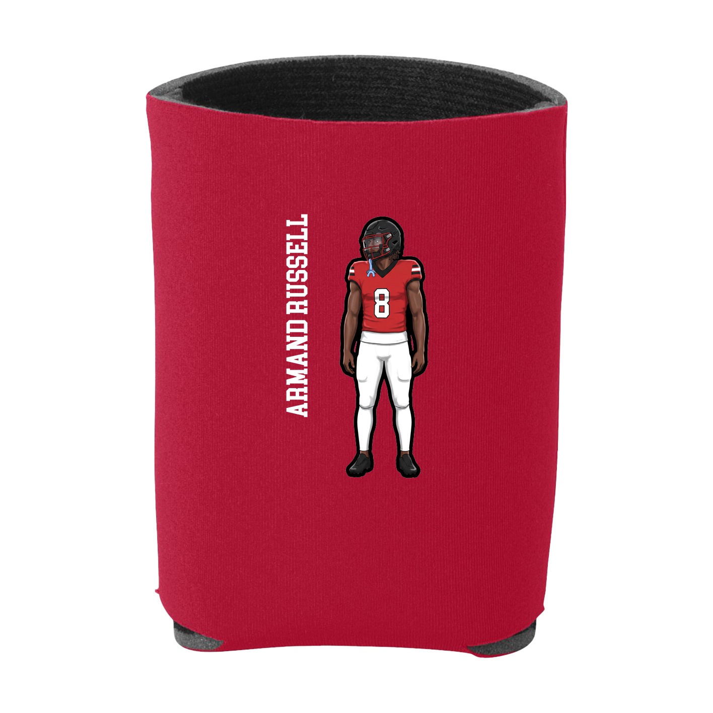 Can Holder — Name Vertical in Red