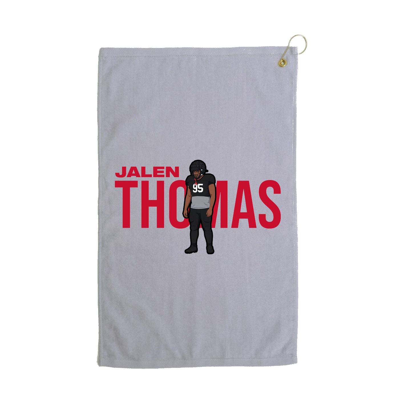 Golf Towel — Player Name in Grey