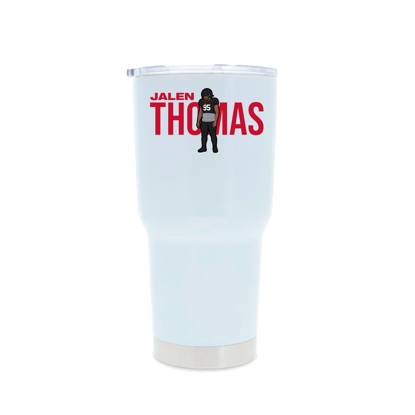30oz Stainless Steel Tumbler — Player Name in White