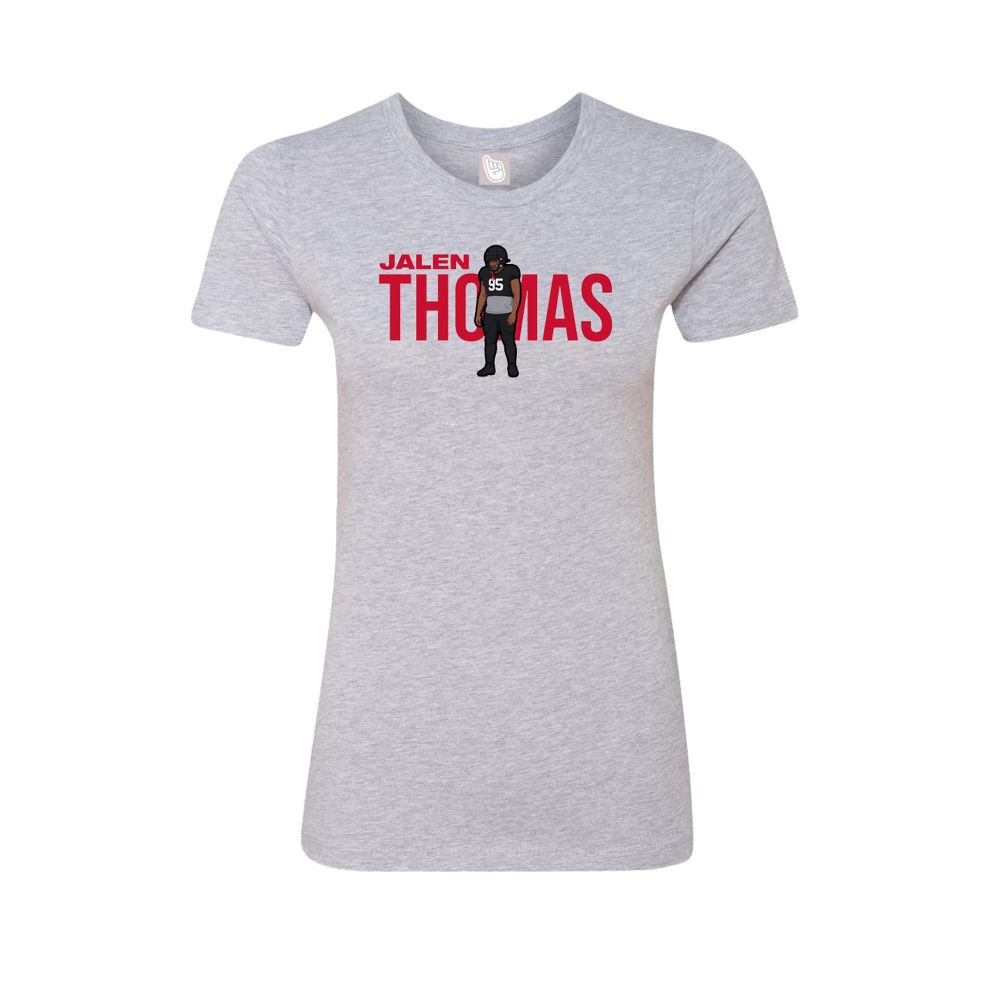 Womens Tee — Player Name in Grey