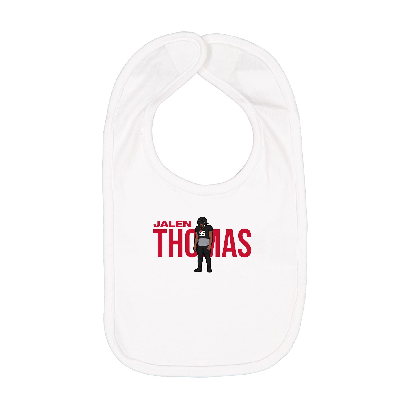 Infant Bib — Player Name in White