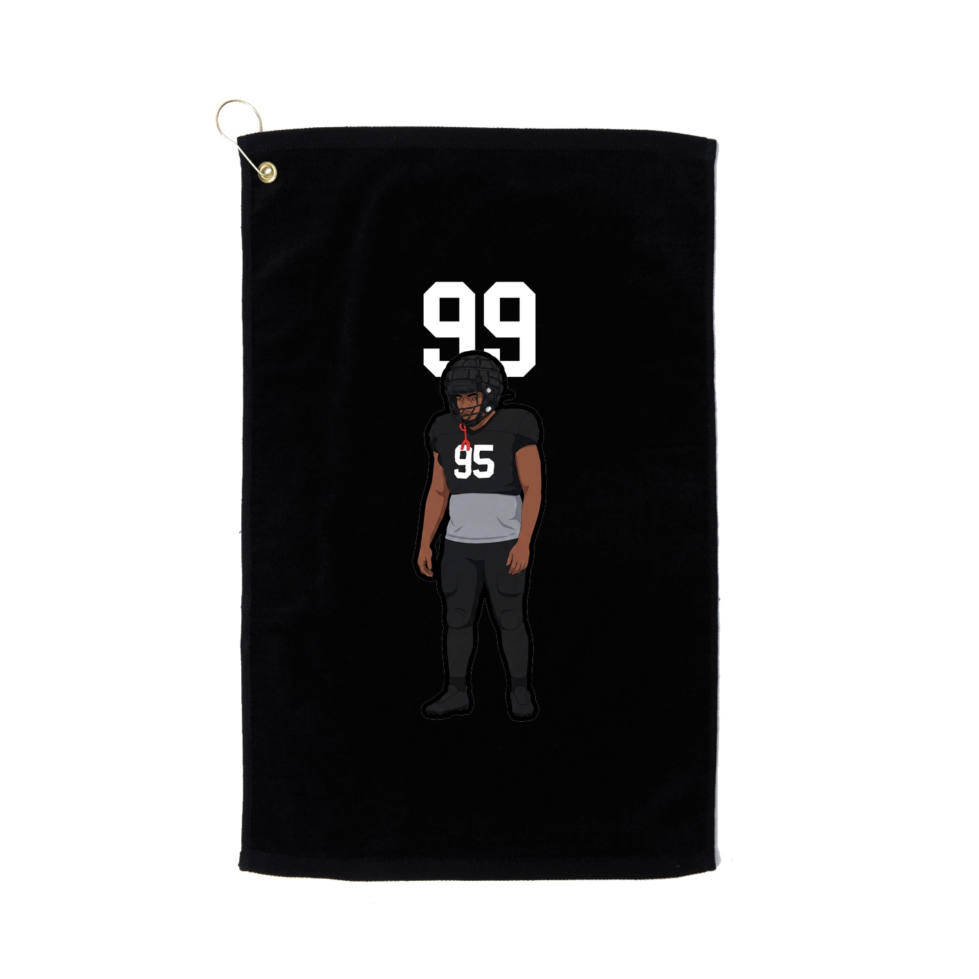 Golf Towel — Number Top in Black