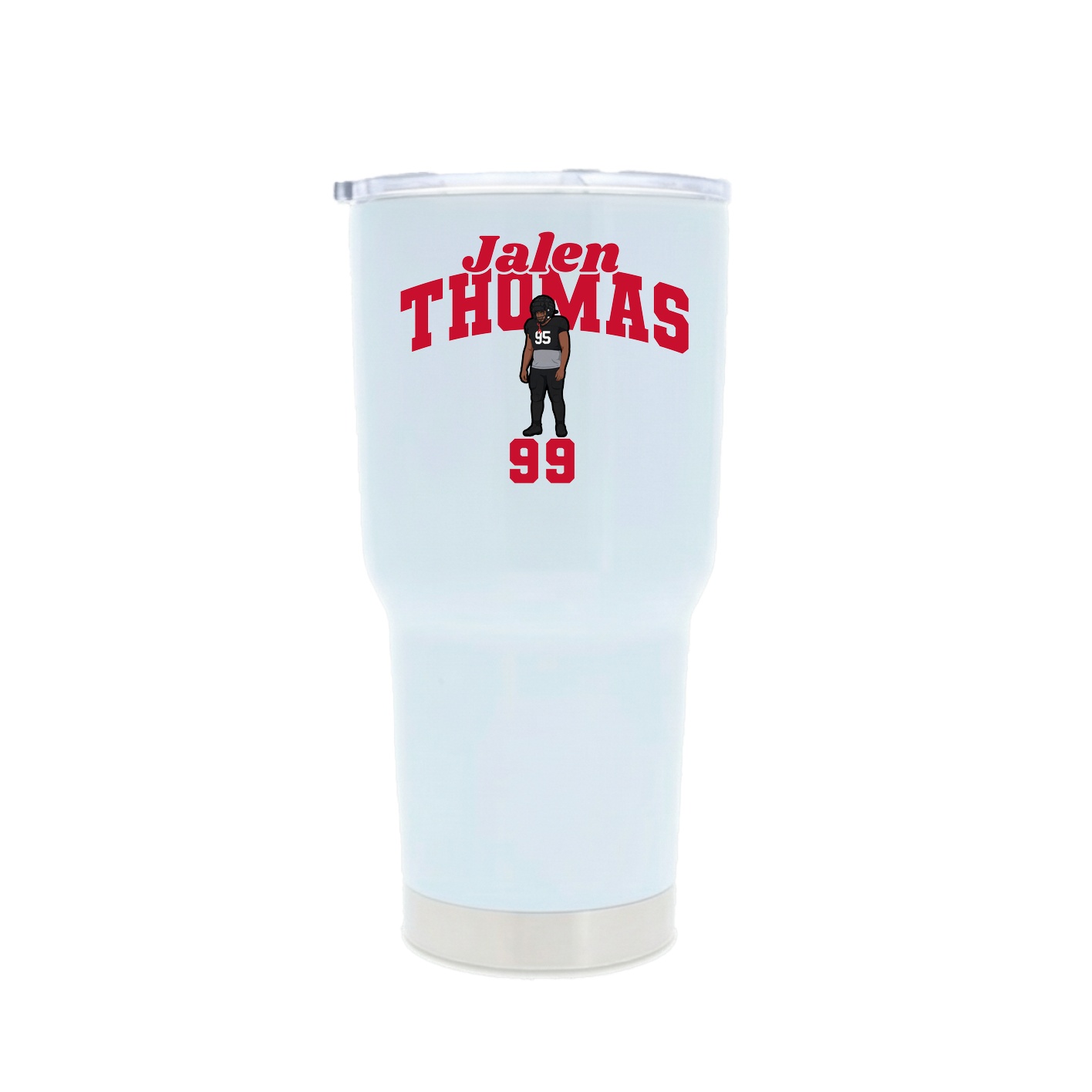 30oz Stainless Steel Tumbler — Signature Arch in White