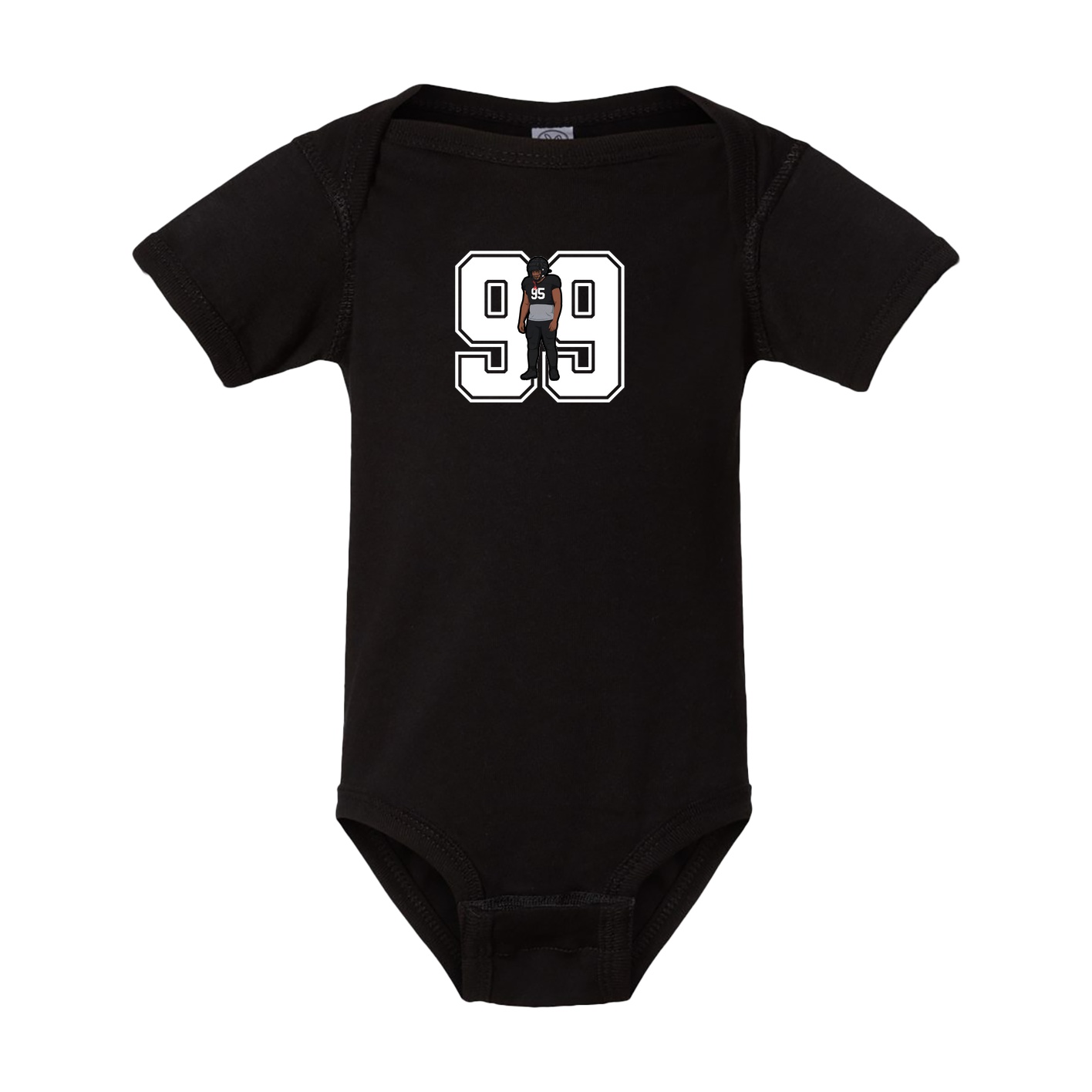 Baby Onesie — Number in Black