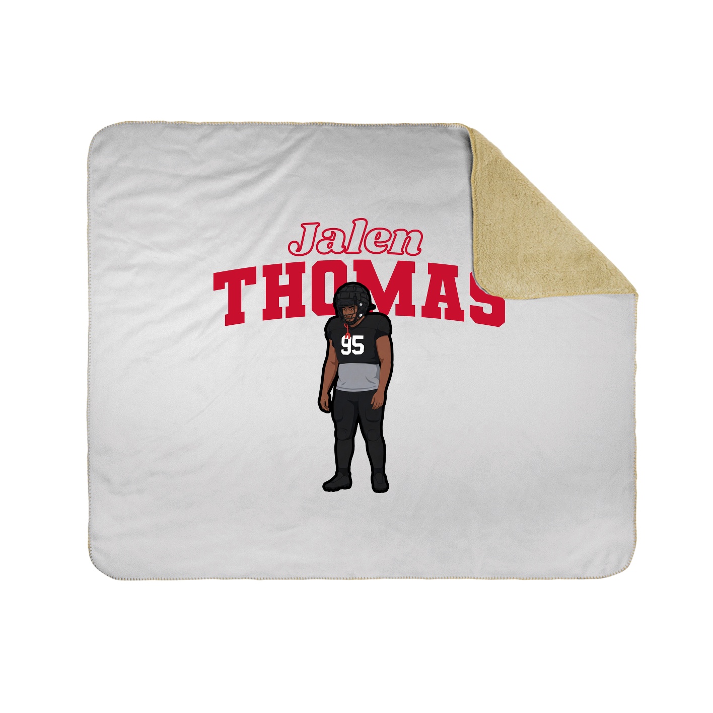 Throw Blanket — Name Arch in White