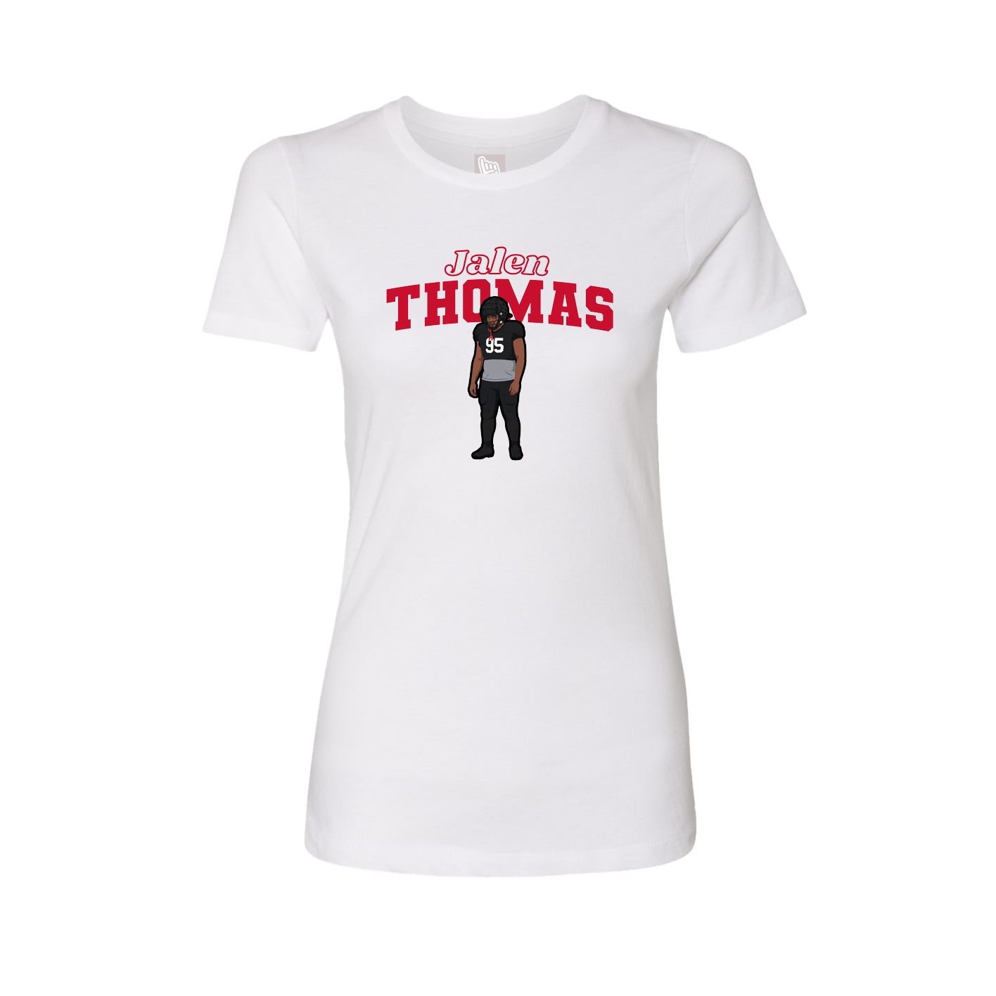Womens Tee — Name Arch in White