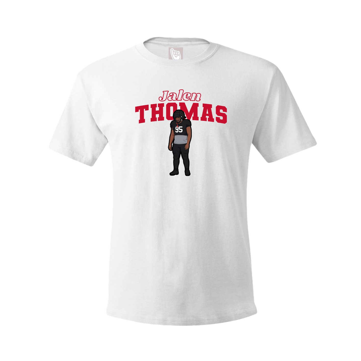 Youth Tee — Name Arch in White