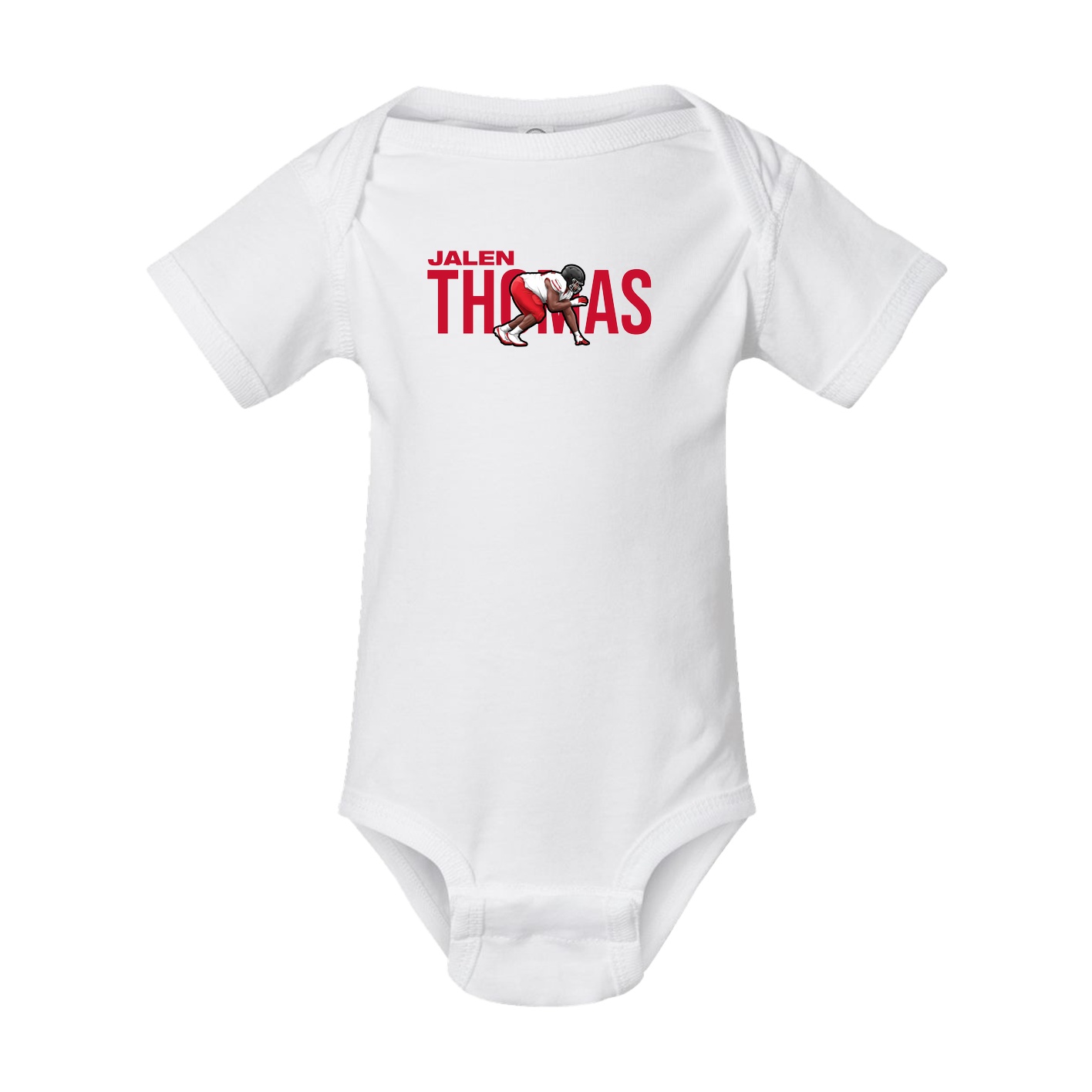 Baby Onesie — Player Name in White
