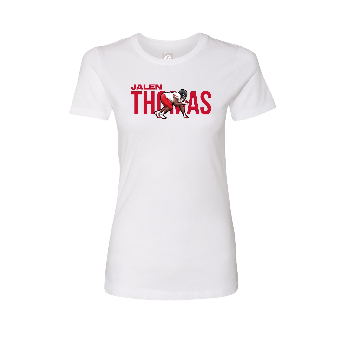 Fitted Women's Tee — Player Name in White