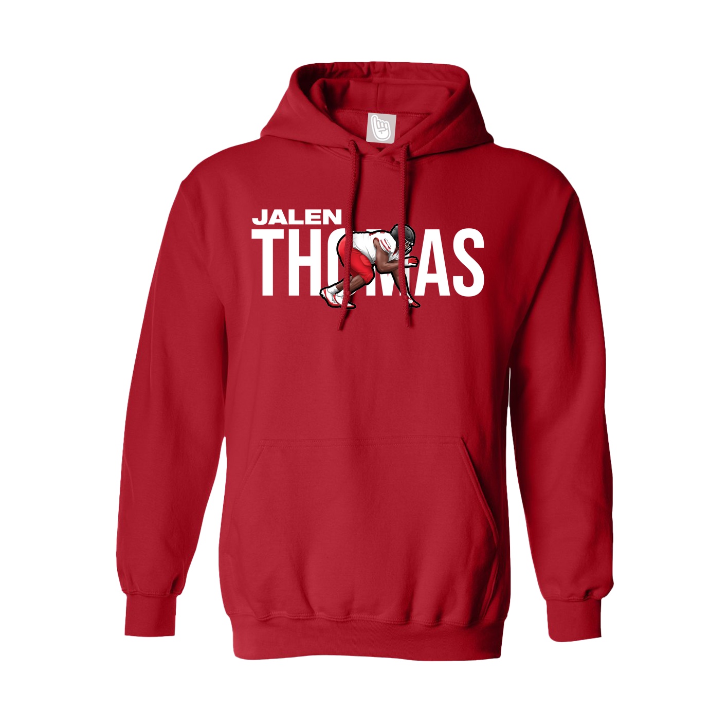Youth Hoodie — Player Name in Red