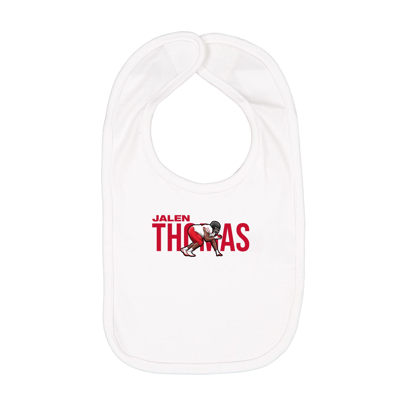 Infant Bib — Player Name in White
