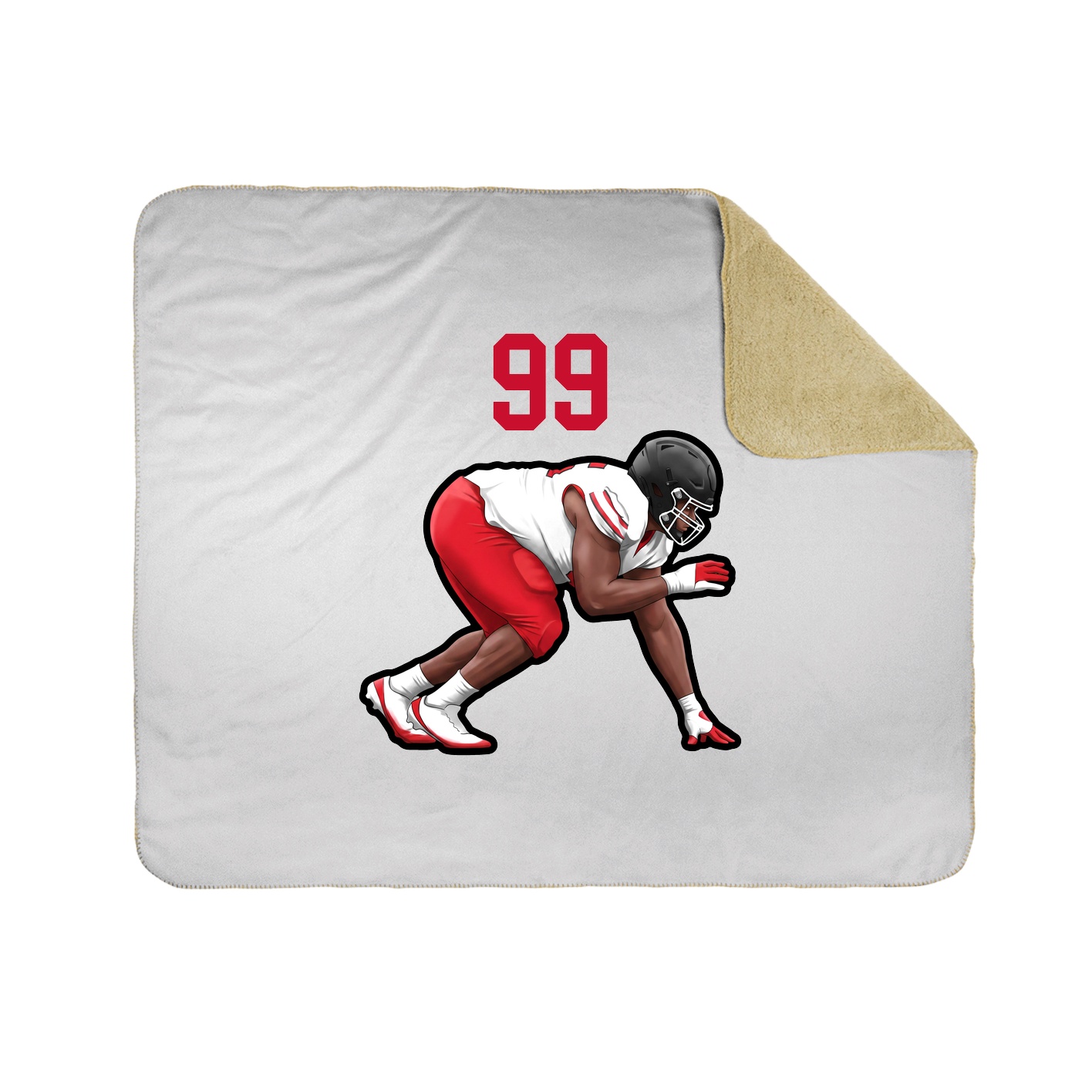 Throw Blanket — Number Top in White