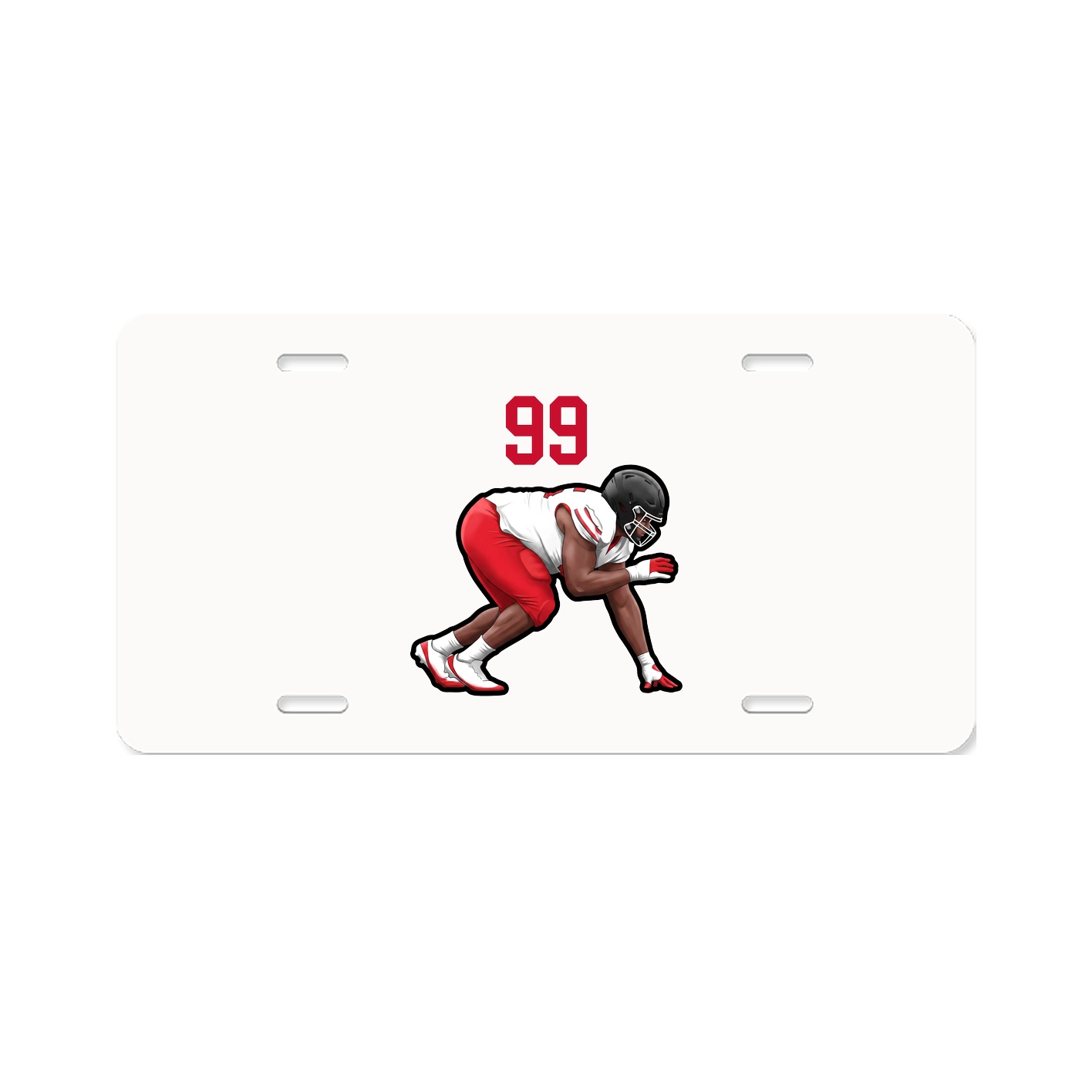 License Plate — Number Top in Classic
