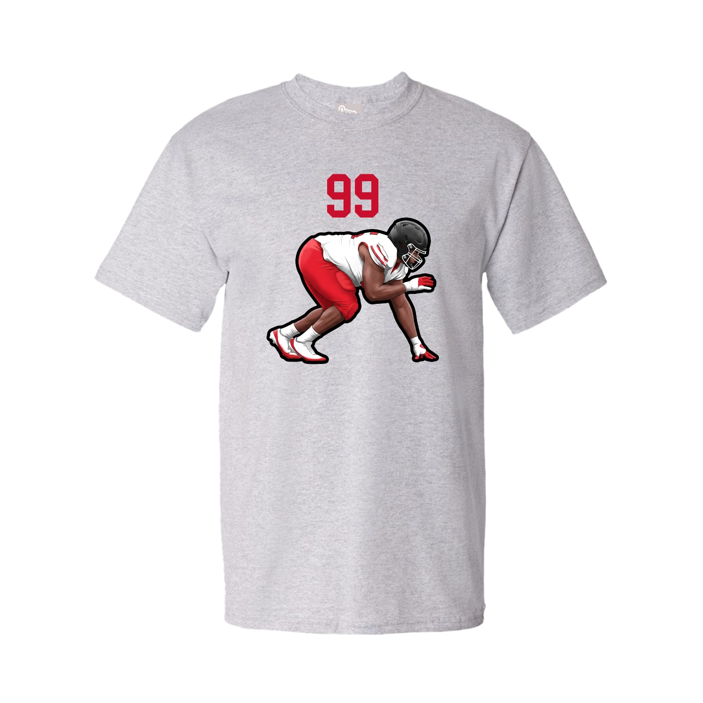 Tee — Number Top in Grey