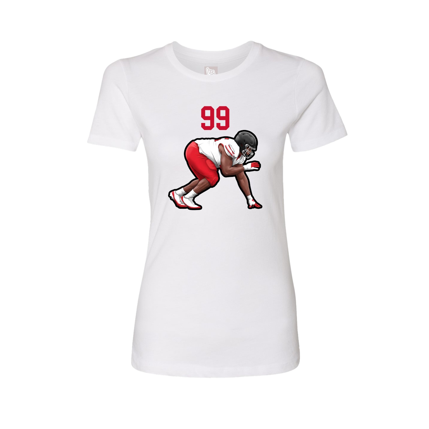 Womens Tee — Number Top in White