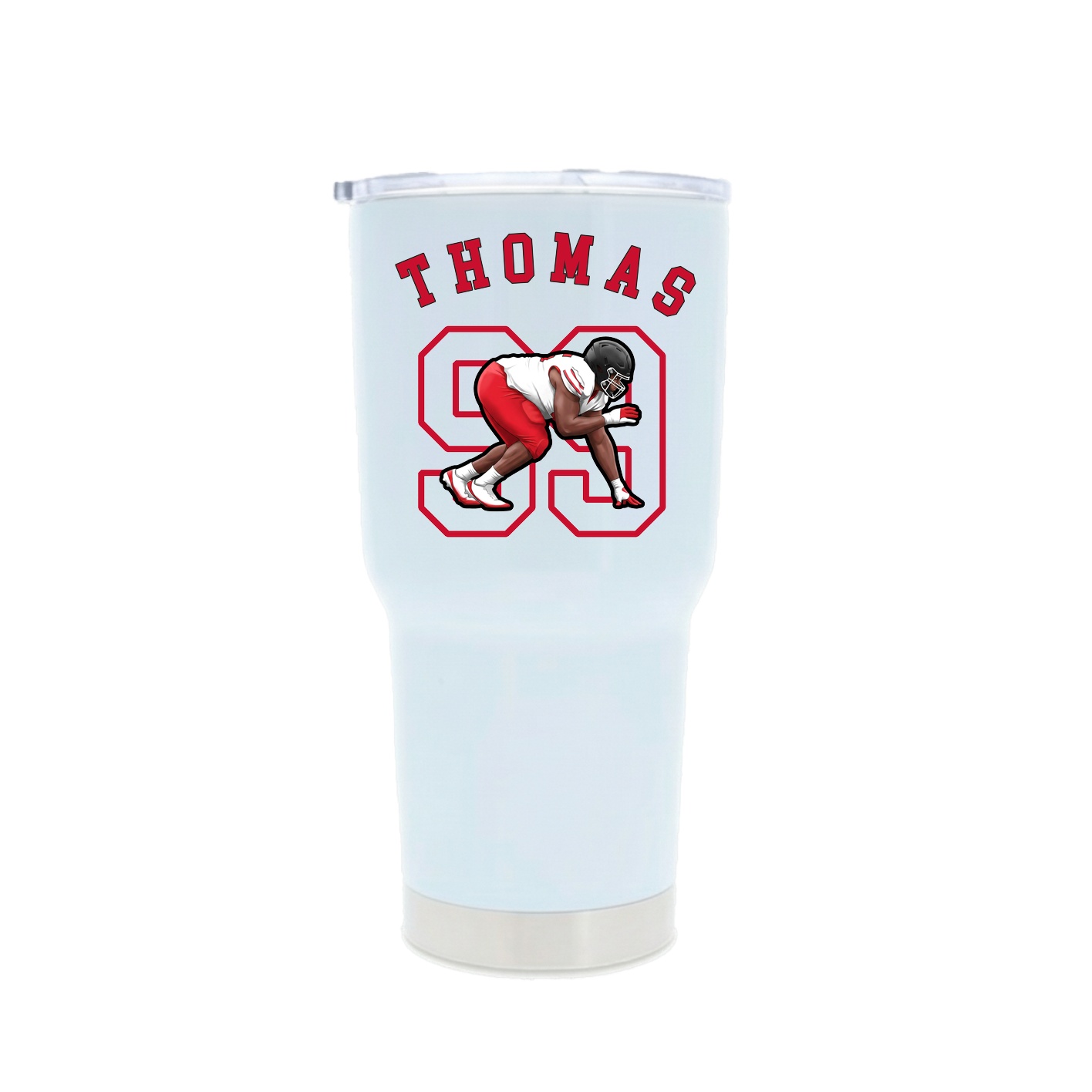 30oz Stainless Steel Tumbler — Shirsey Arch in White