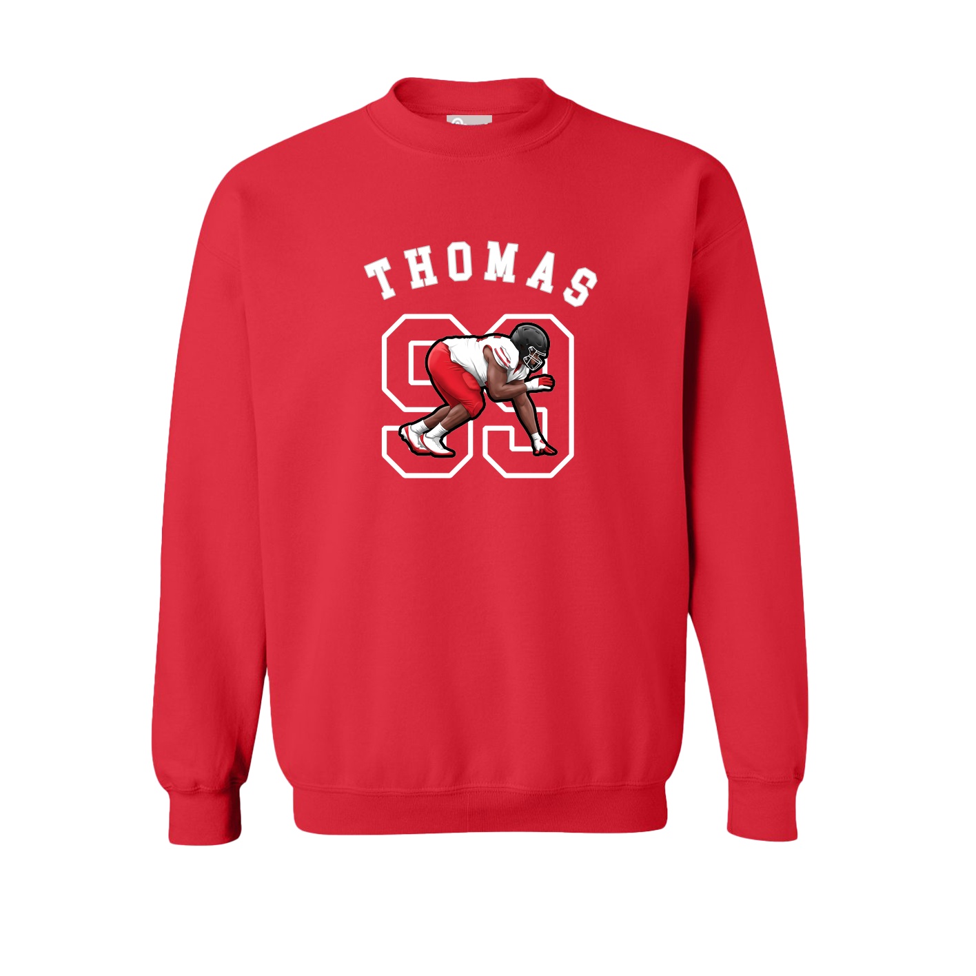 Fleece Crew — Shirsey Arch in Red