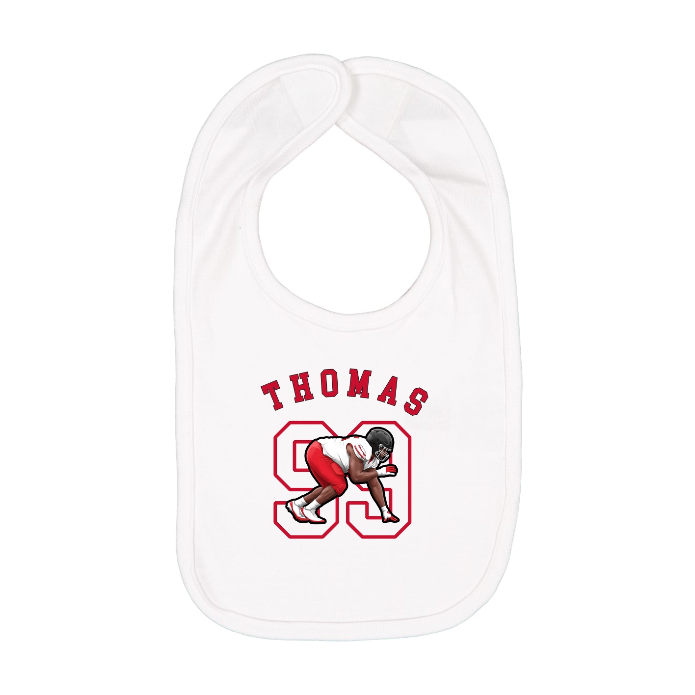 Infant Bib — Shirsey Arch in White