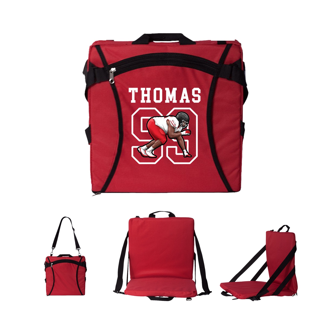 Folding Stadium Seat — Shirsey in Red