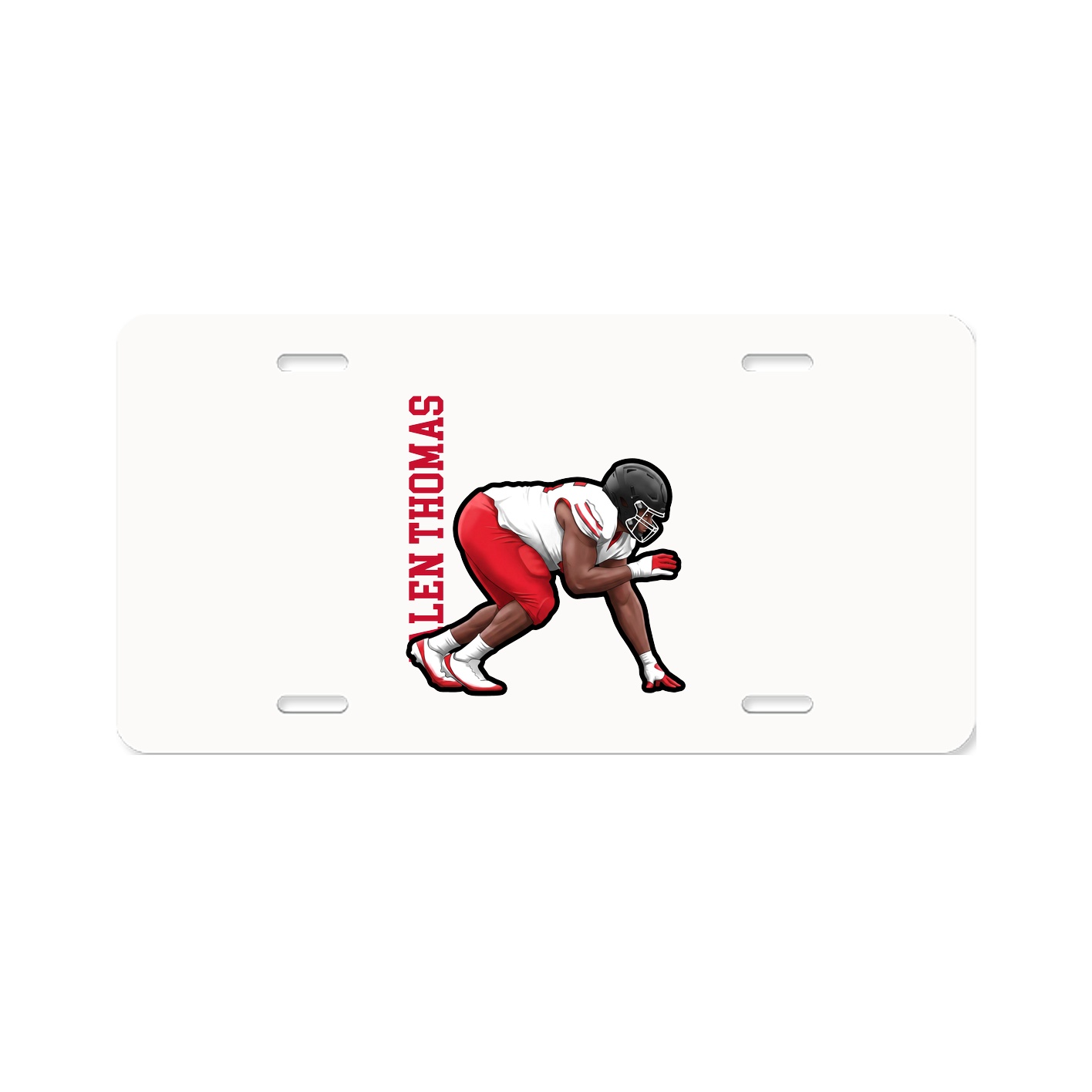 License Plate — Name Vertical in Classic