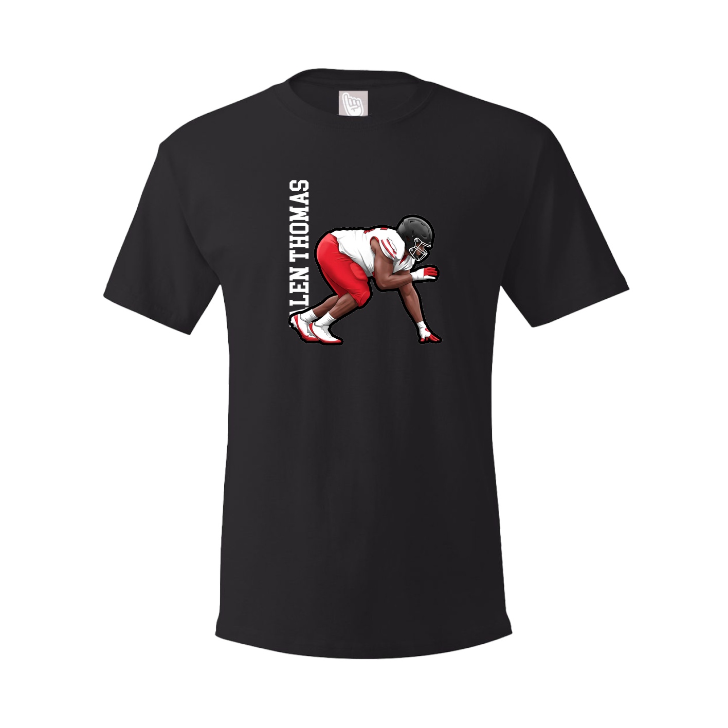 Youth Tee — Name Vertical in Black