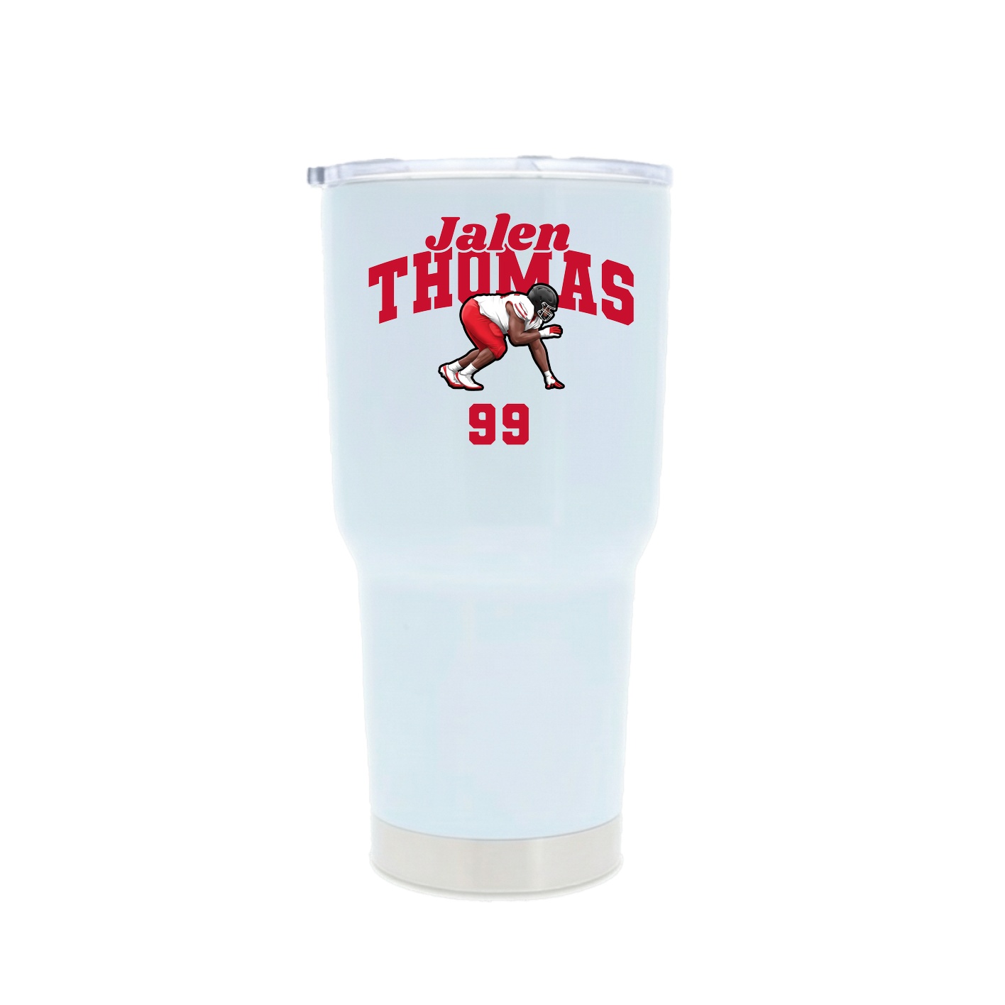 30oz Stainless Steel Tumbler — Signature Arch in White