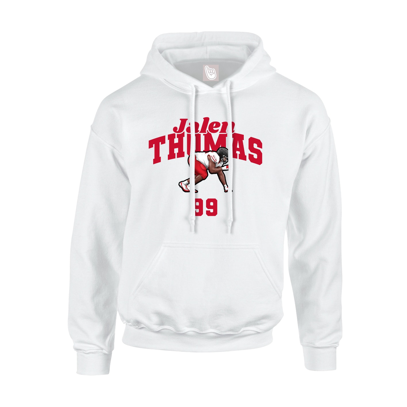 Hoodie — Signature Arch in White