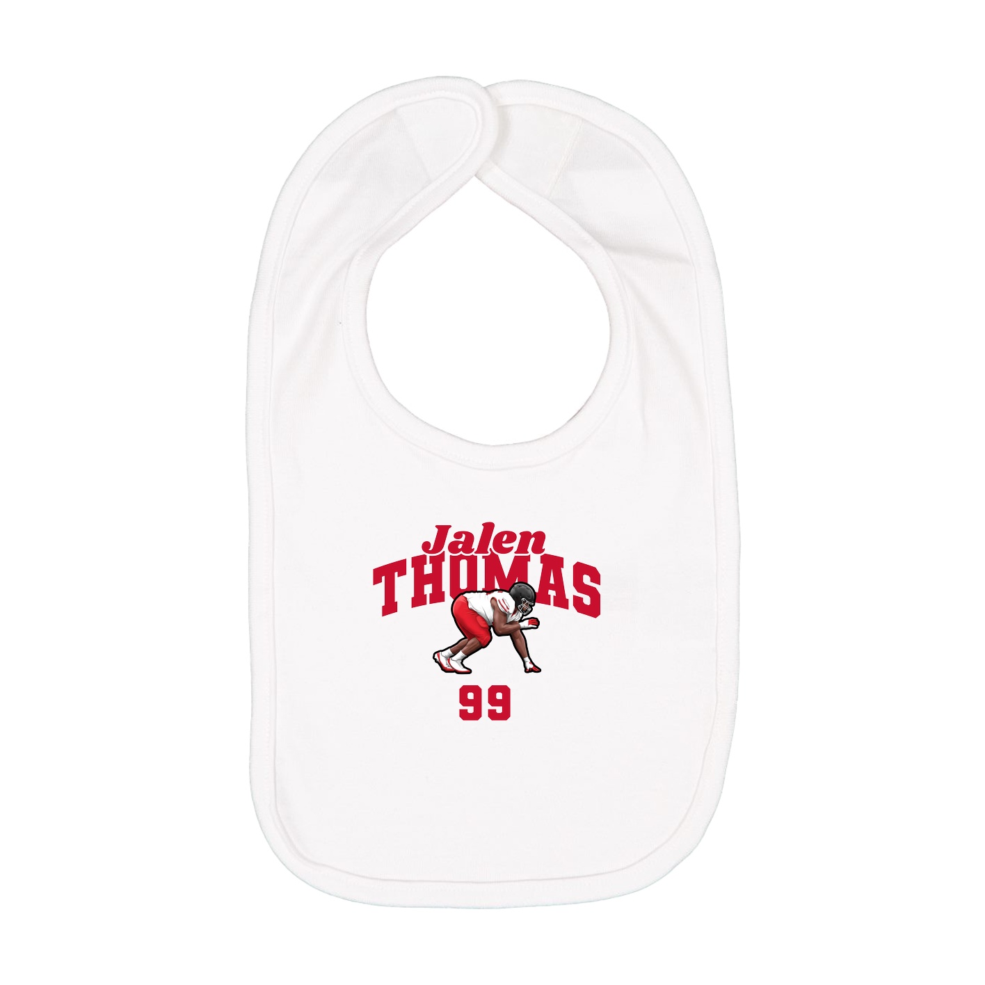 Infant Bib — Signature Arch in White