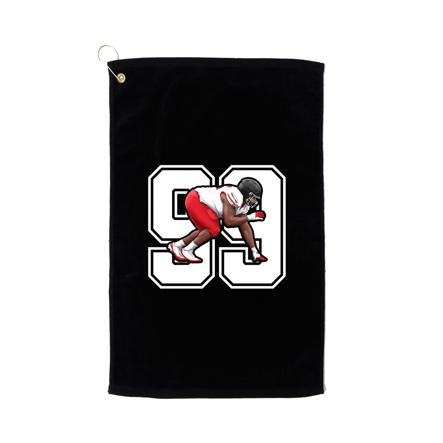 Golf Towel — Number in Black