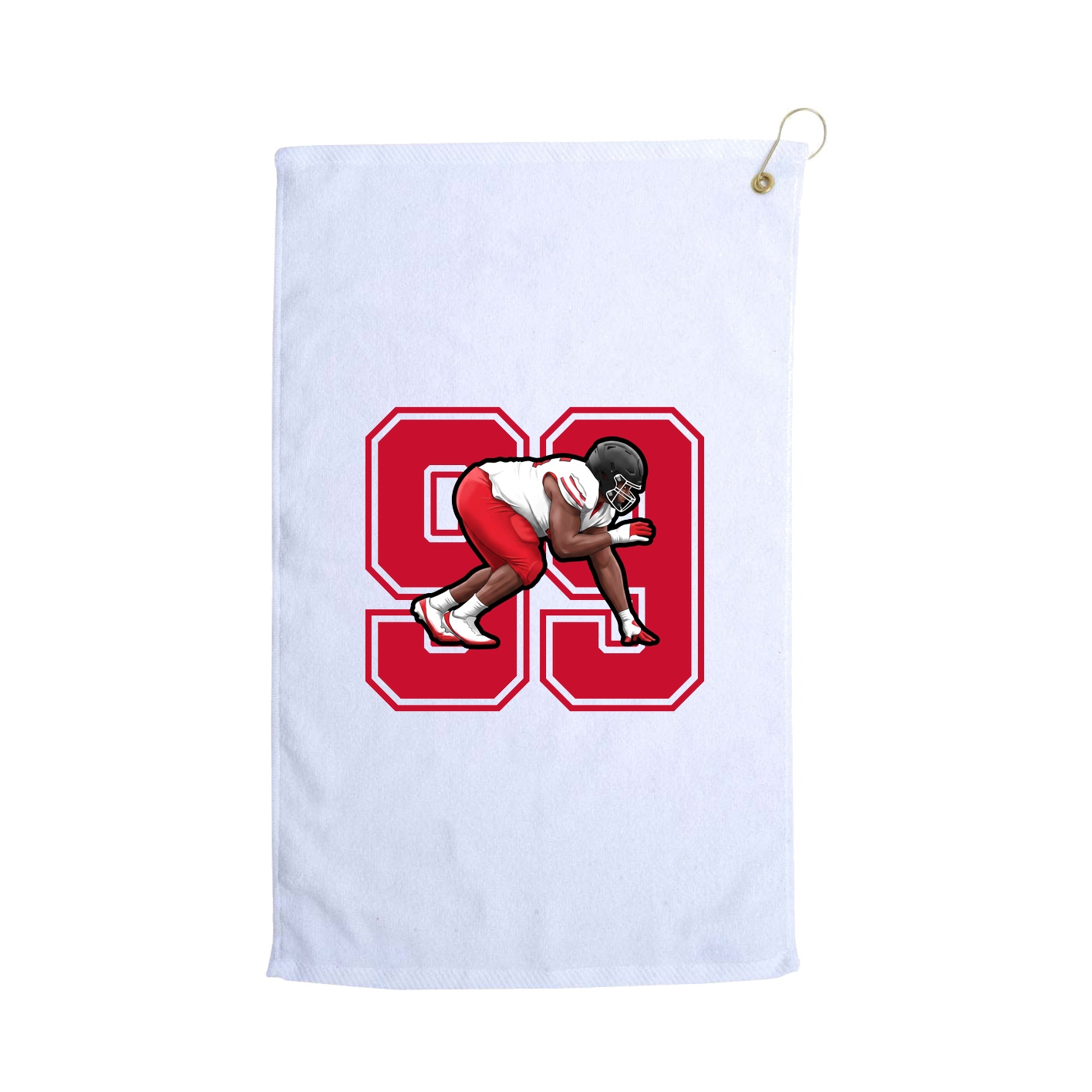 Golf Towel — Number in White