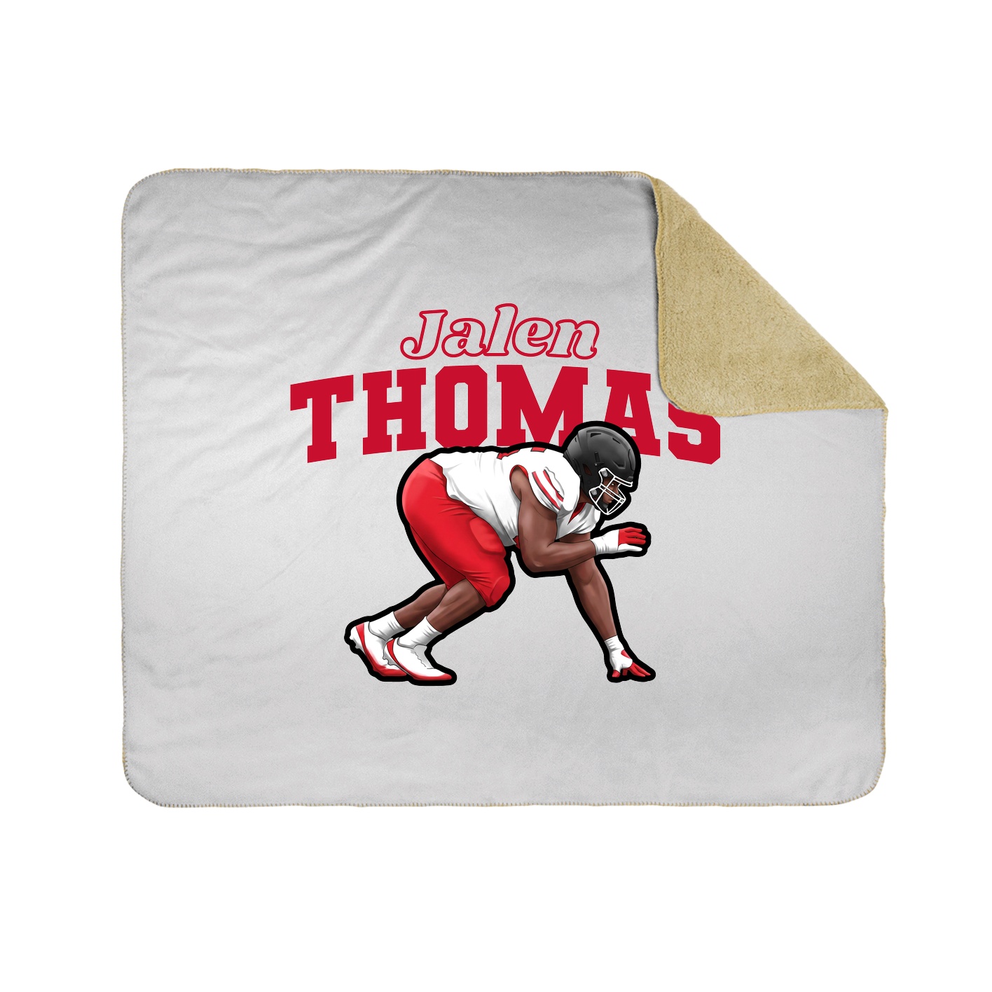 Throw Blanket — Name Arch in White