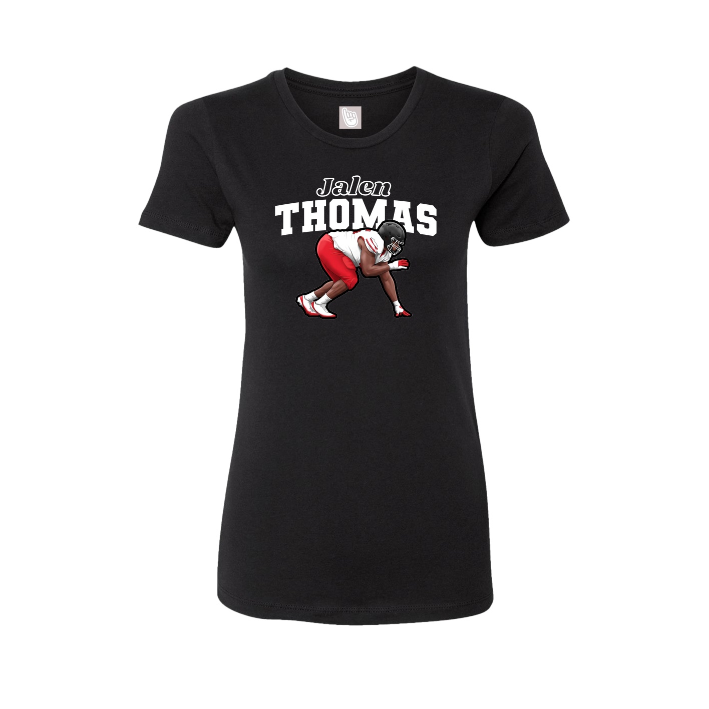 Fitted Women's Tee — Name Arch in Black