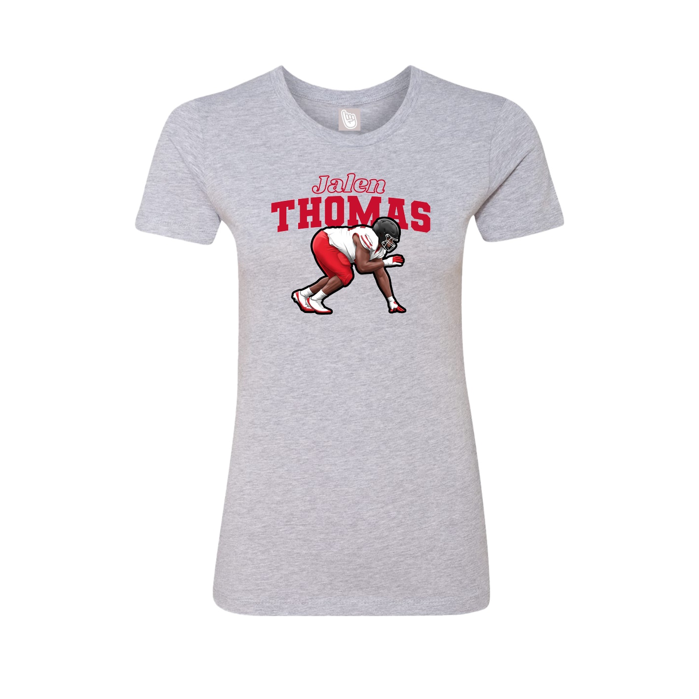 Womens Tee — Name Arch in Grey