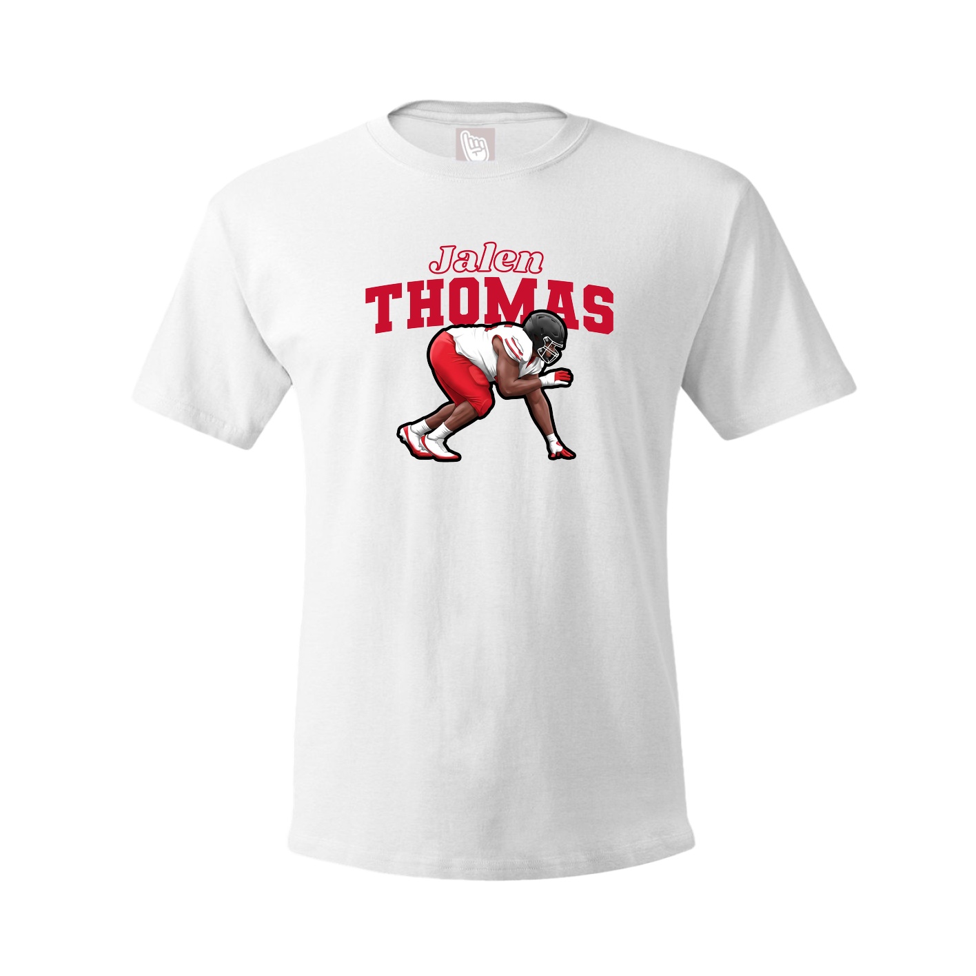 Youth Tee — Name Arch in White