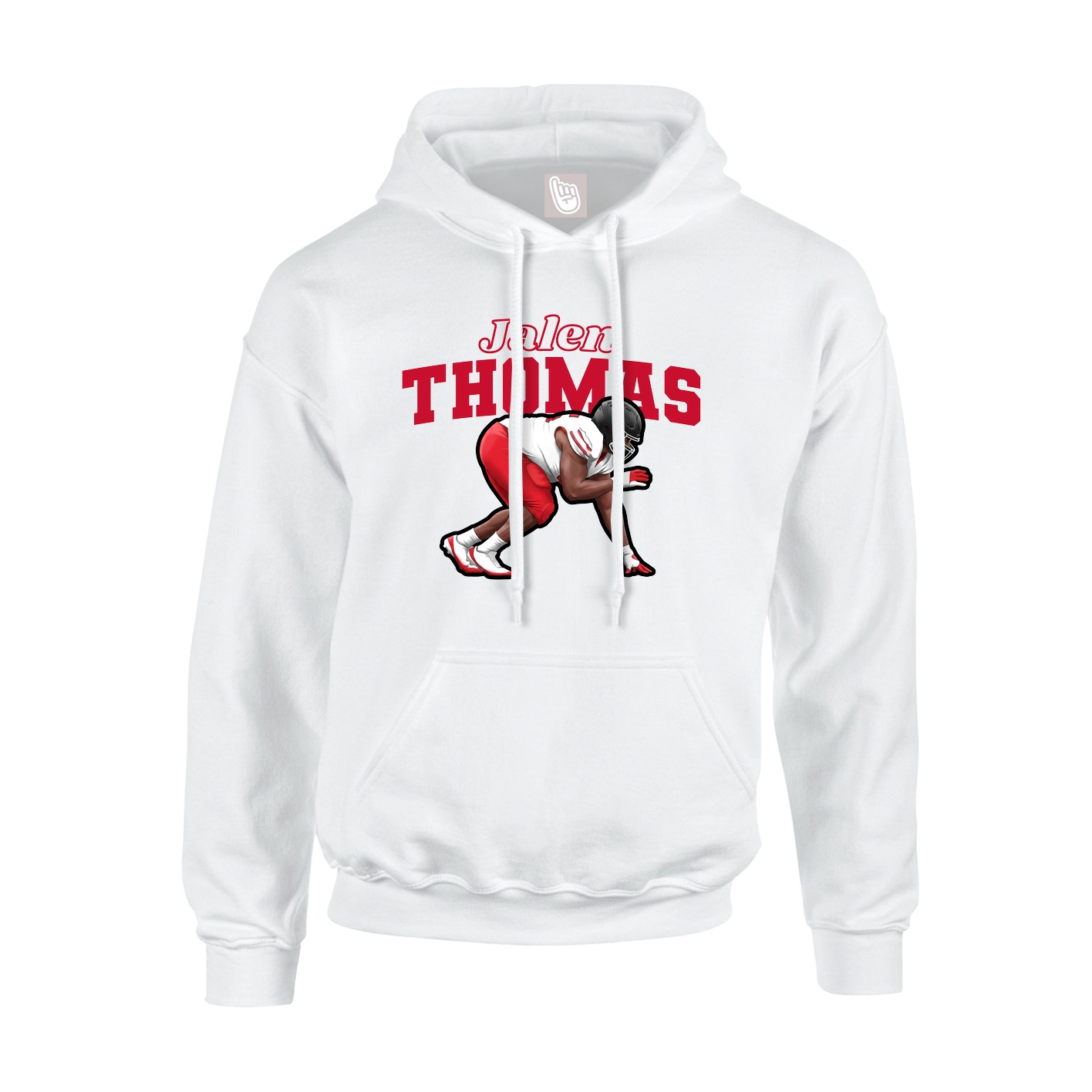 Hoodie — Name Arch in White