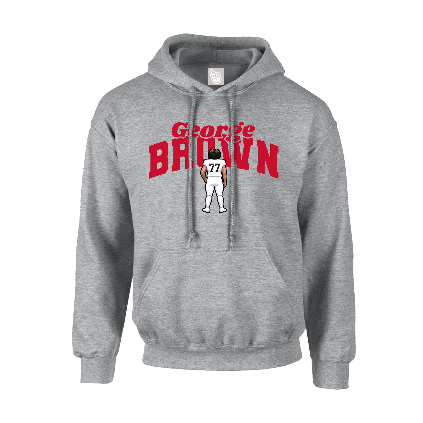 Youth Hoodie — Signature Arch in Grey