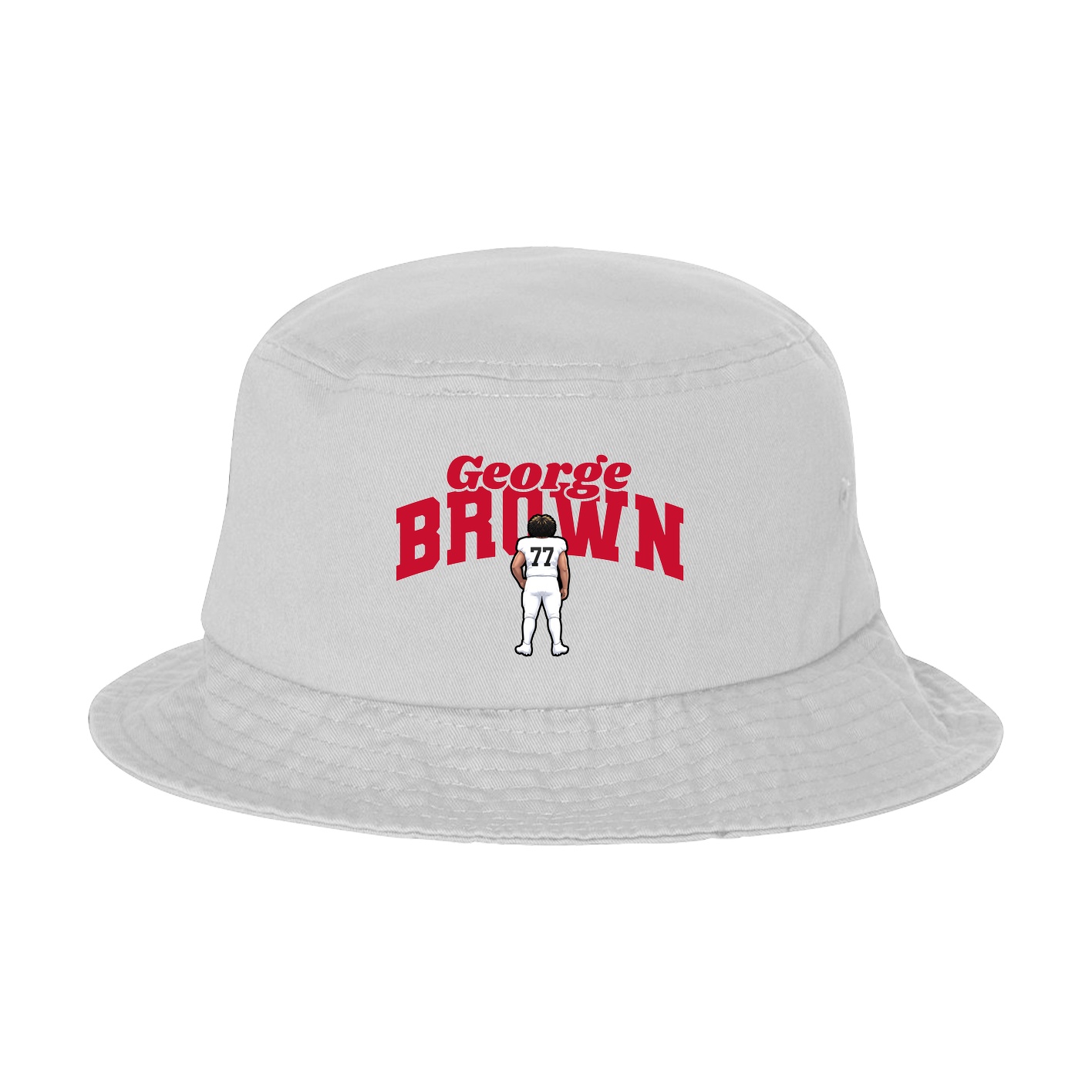 Bucket Cap — Signature Arch in White