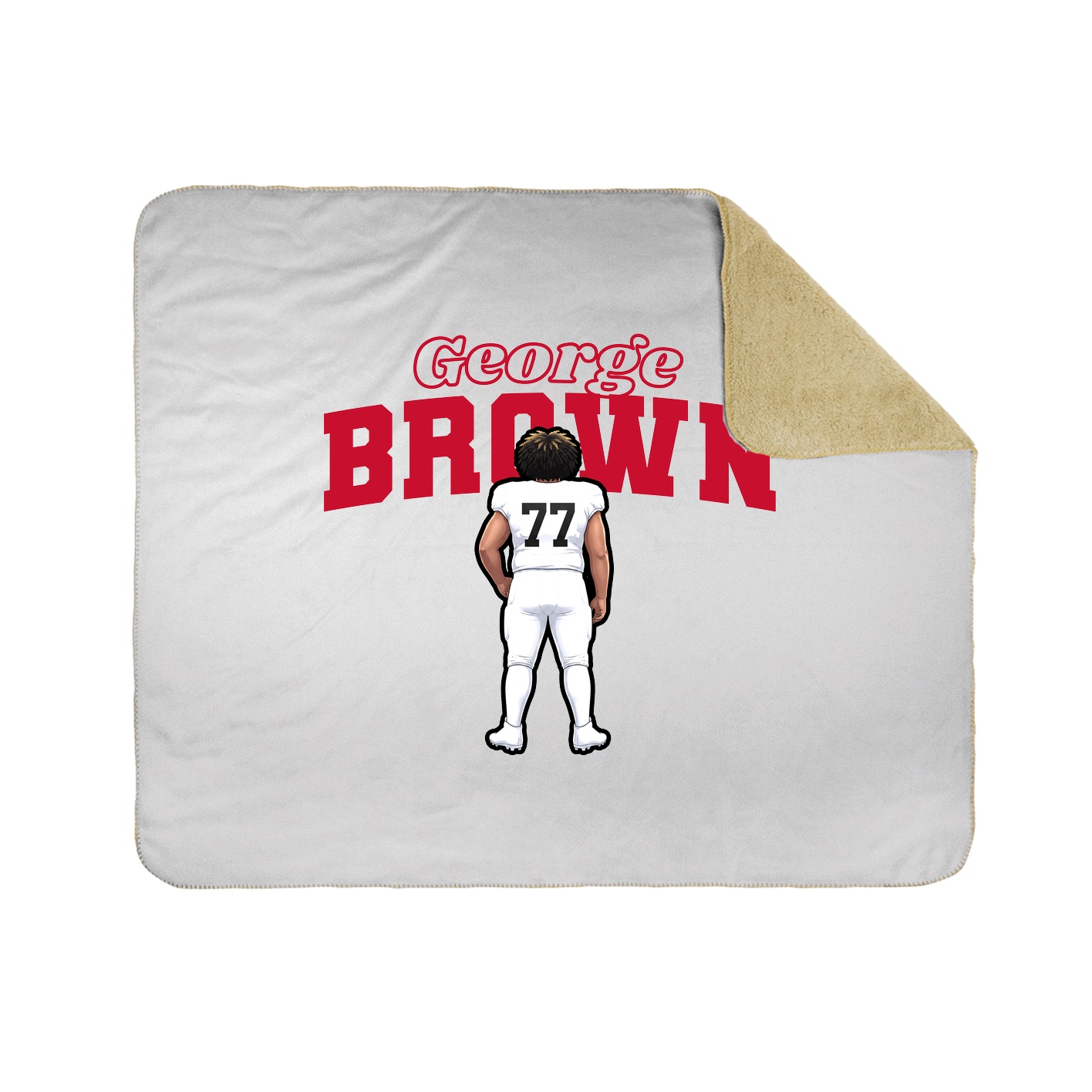 Throw Blanket — Name Arch in White