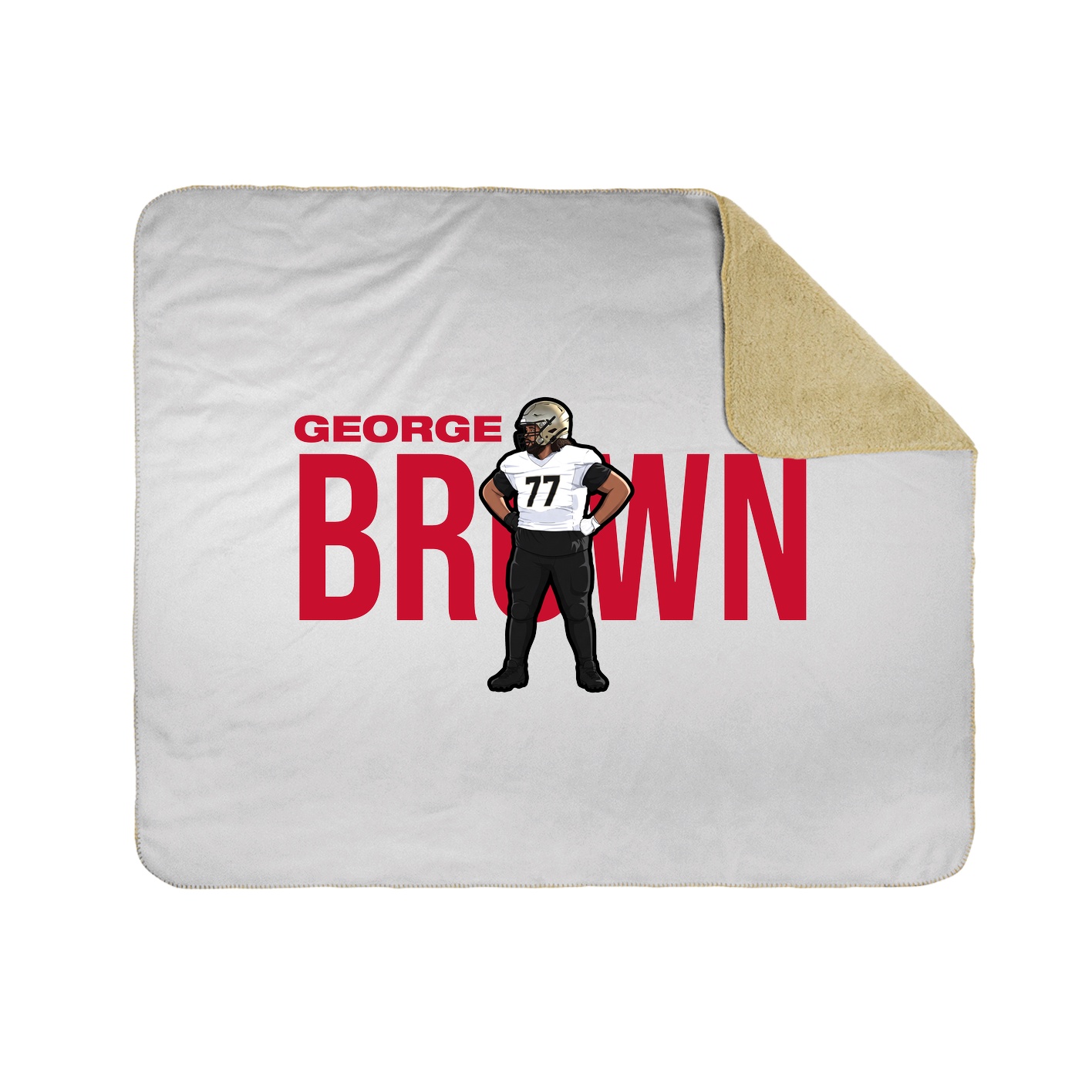 Throw Blanket — Player Name in White