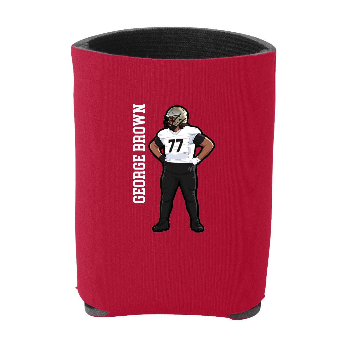 Can Holder — Name Vertical in Red