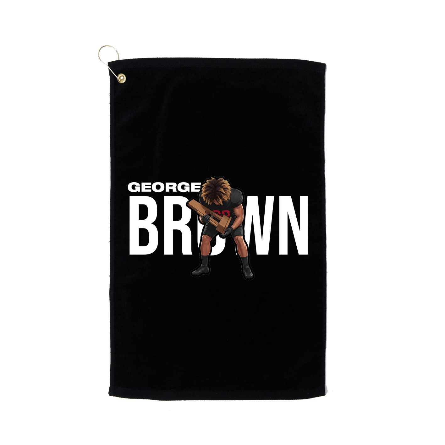 Golf Towel — Player Name in Black