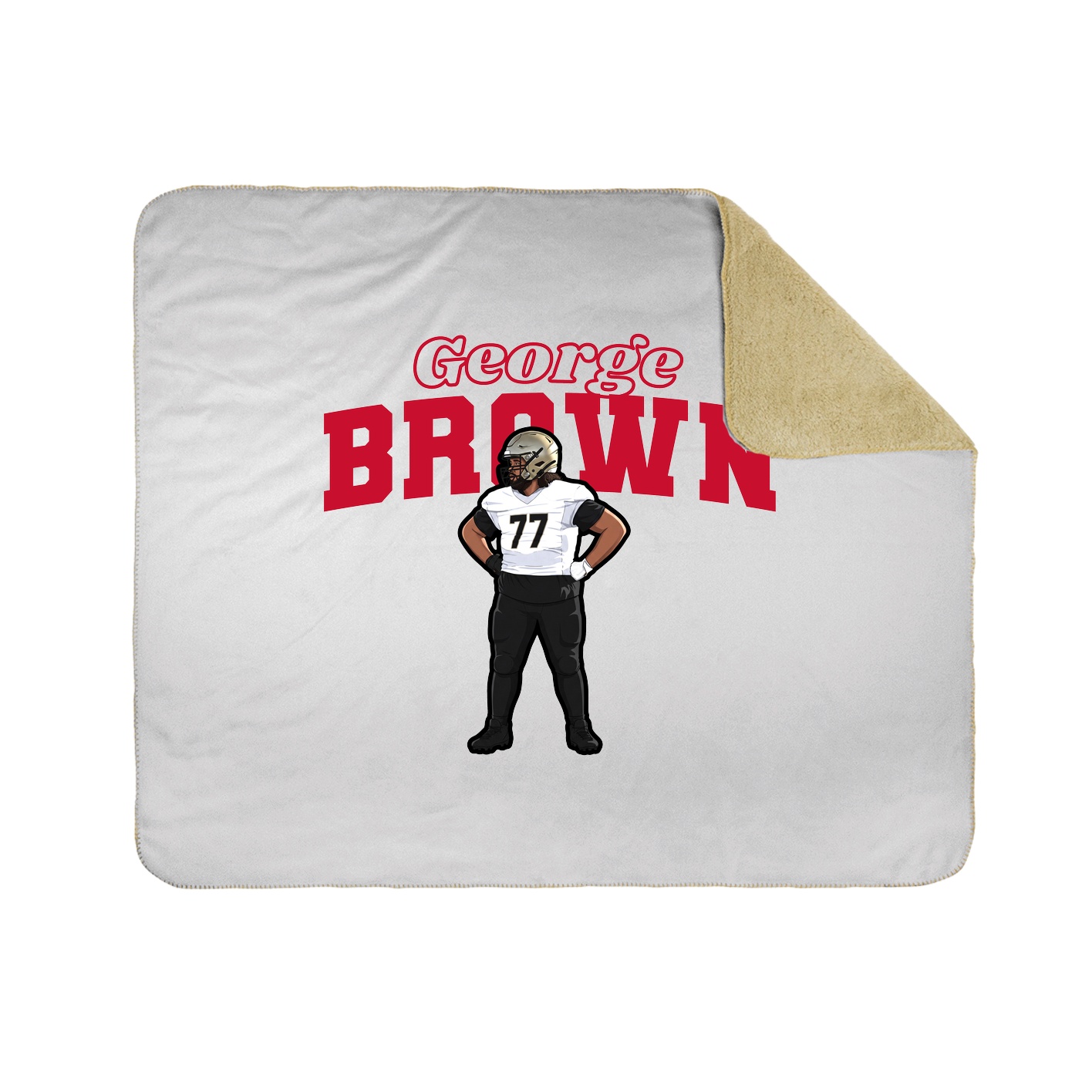 Throw Blanket — Name Arch in White