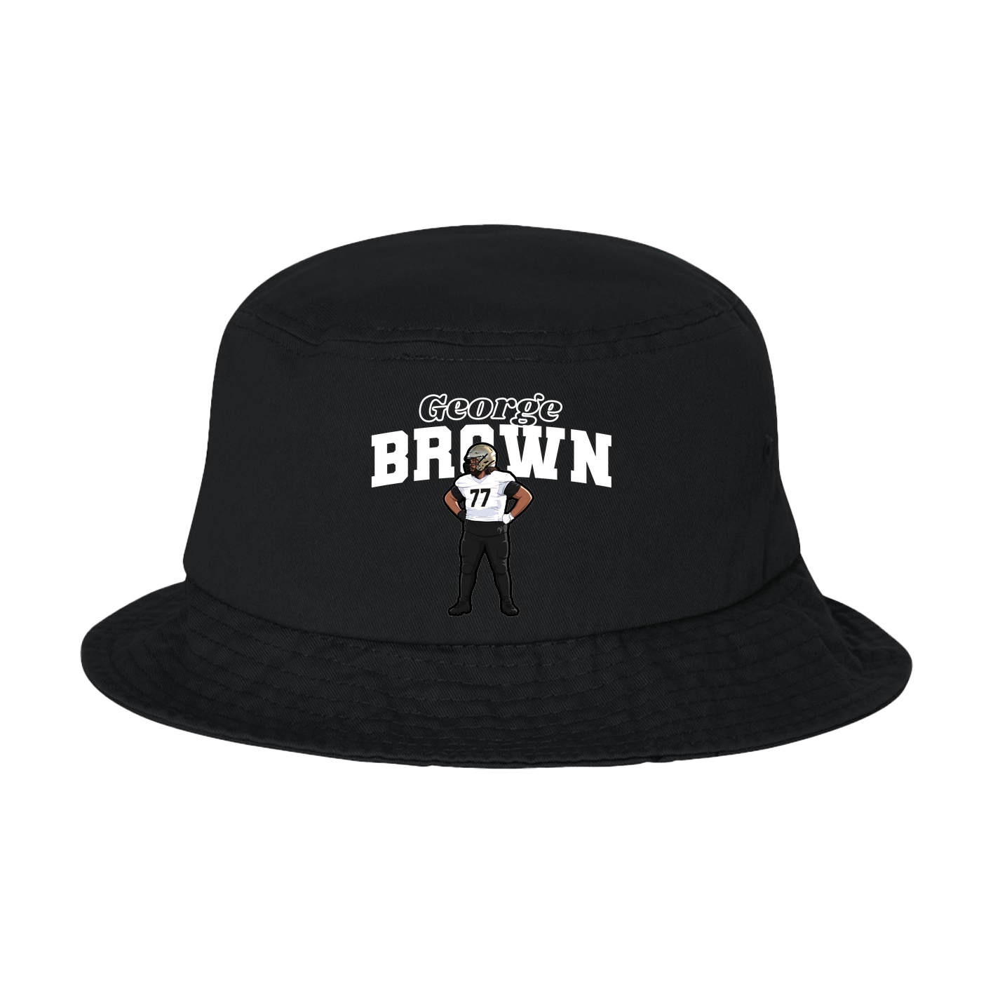 Bucket Cap — Name Arch in Black