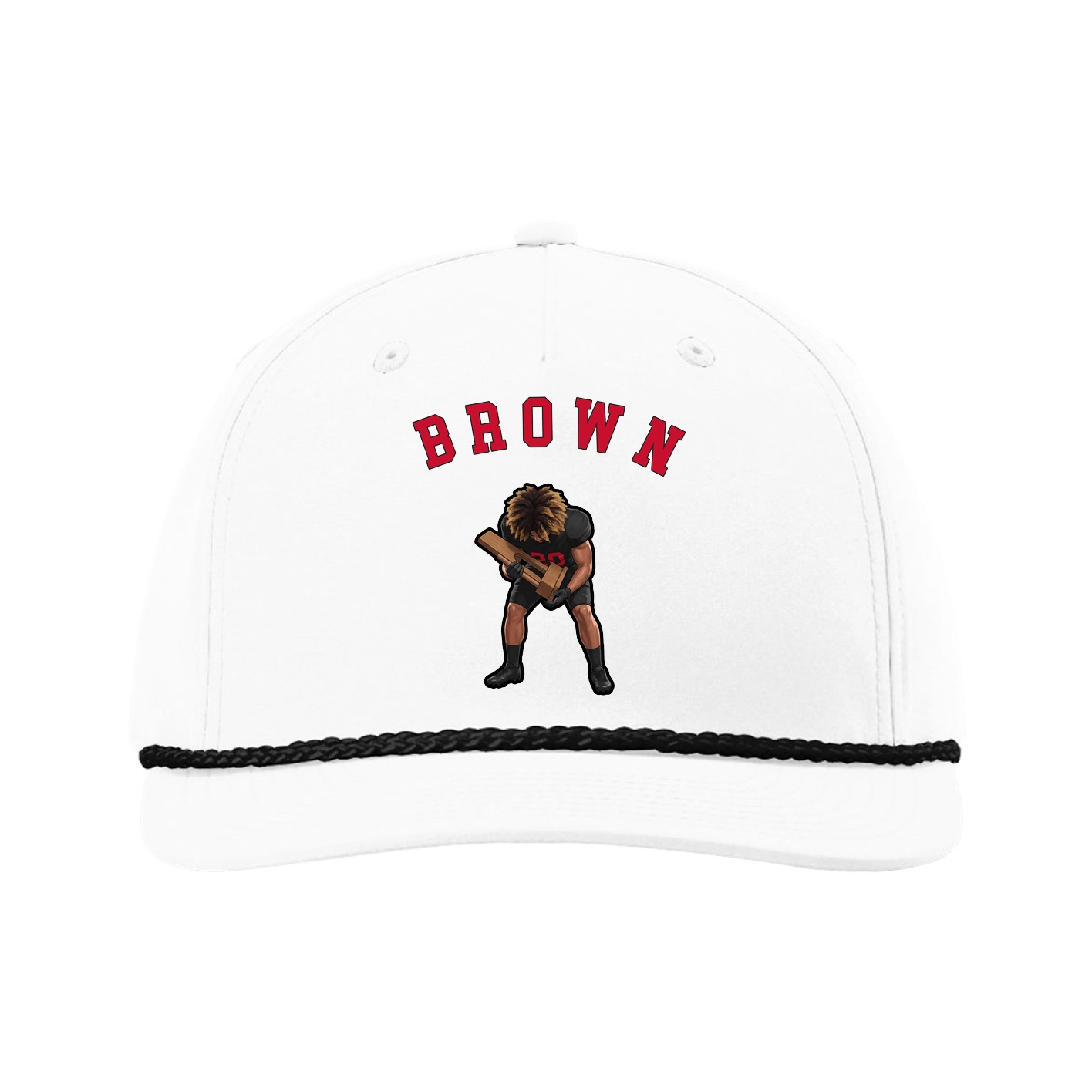 Five-Panel Classic Rope Cap — Shirsey Arch in White
