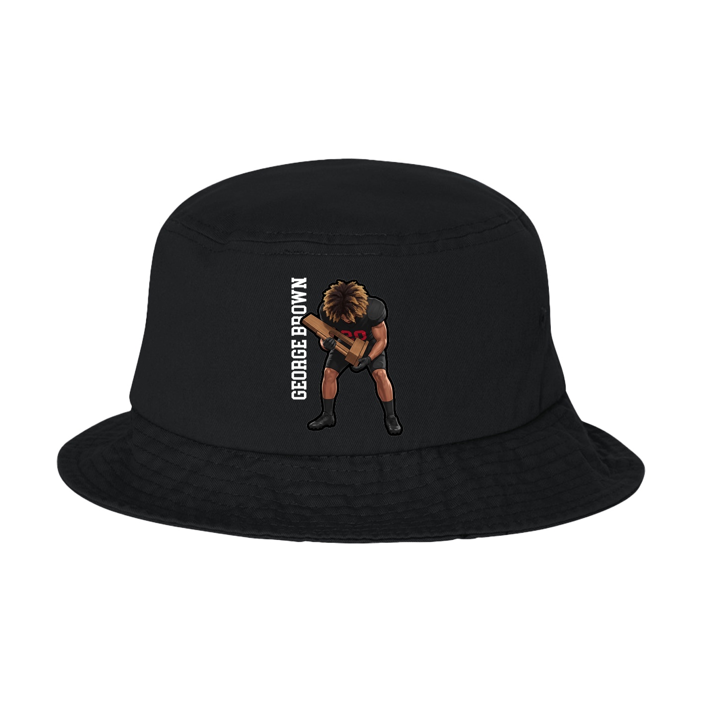 Bucket Cap — Name Vertical in Black