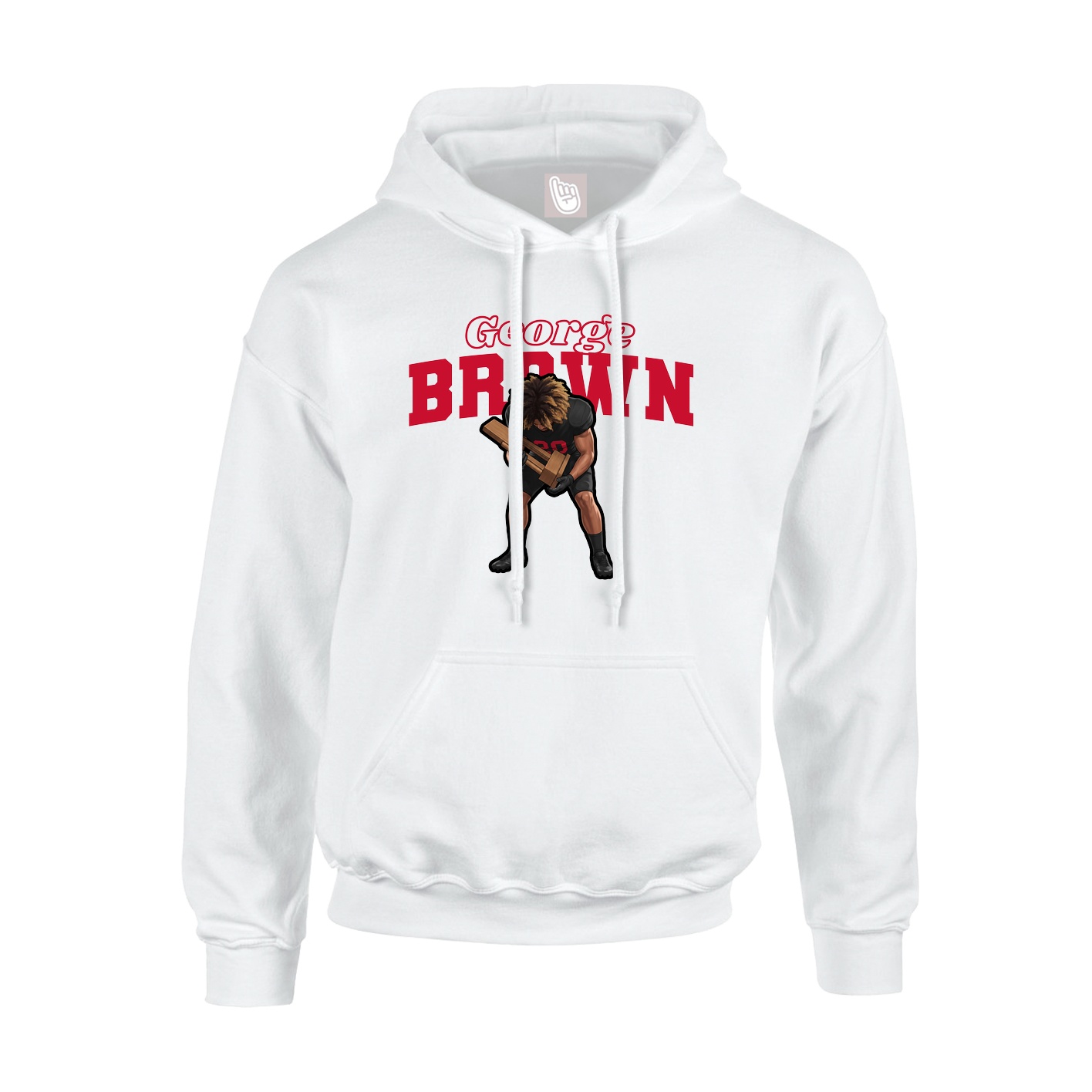 Hoodie — Name Arch in White