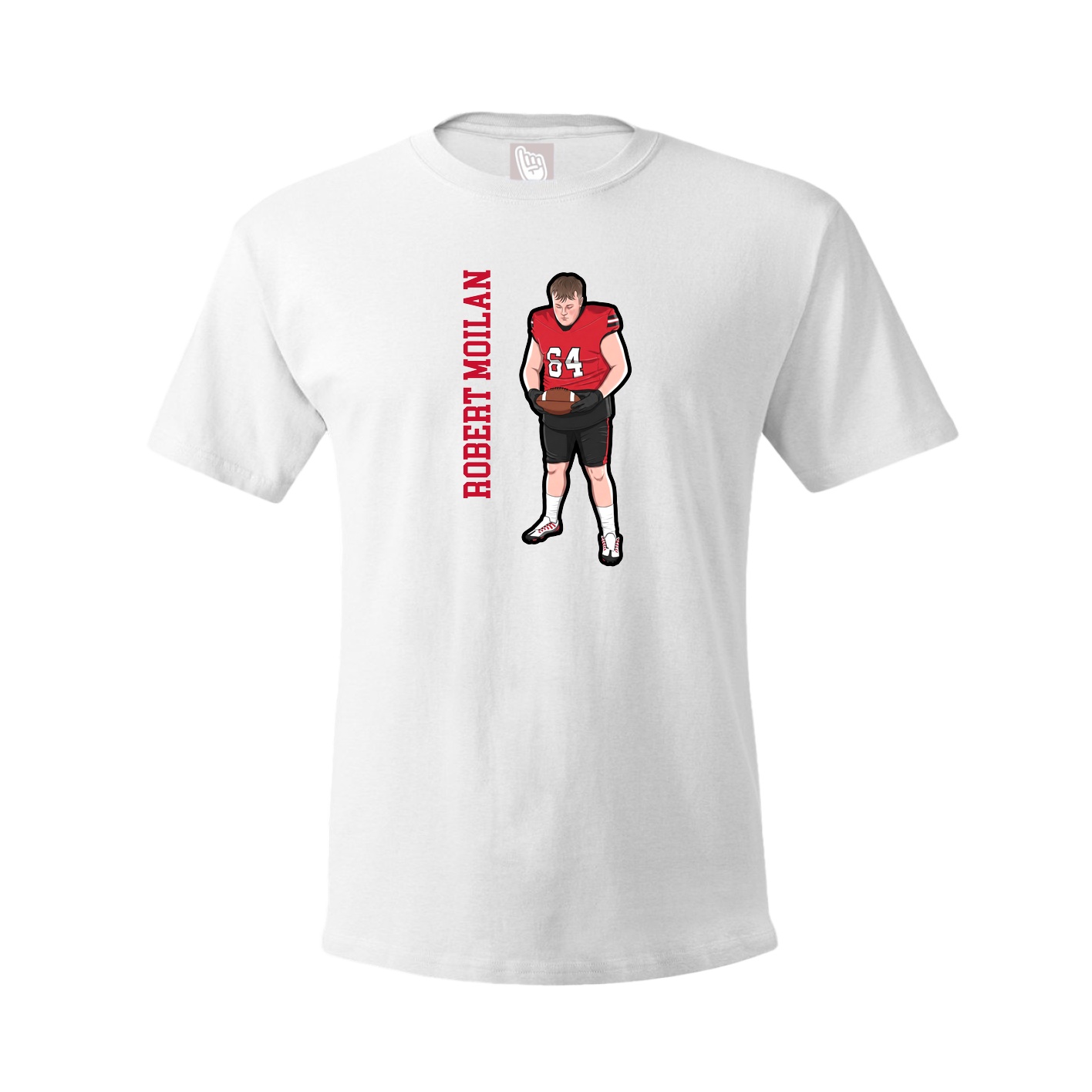 Tee — Name Vertical in White