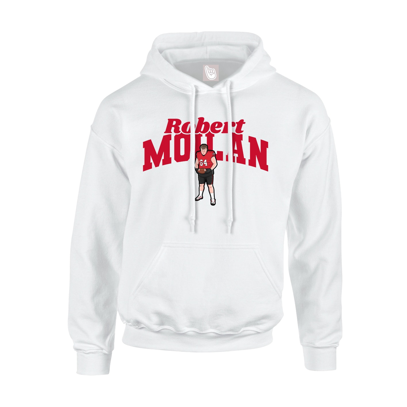 Youth Hoodie — Signature Arch in White